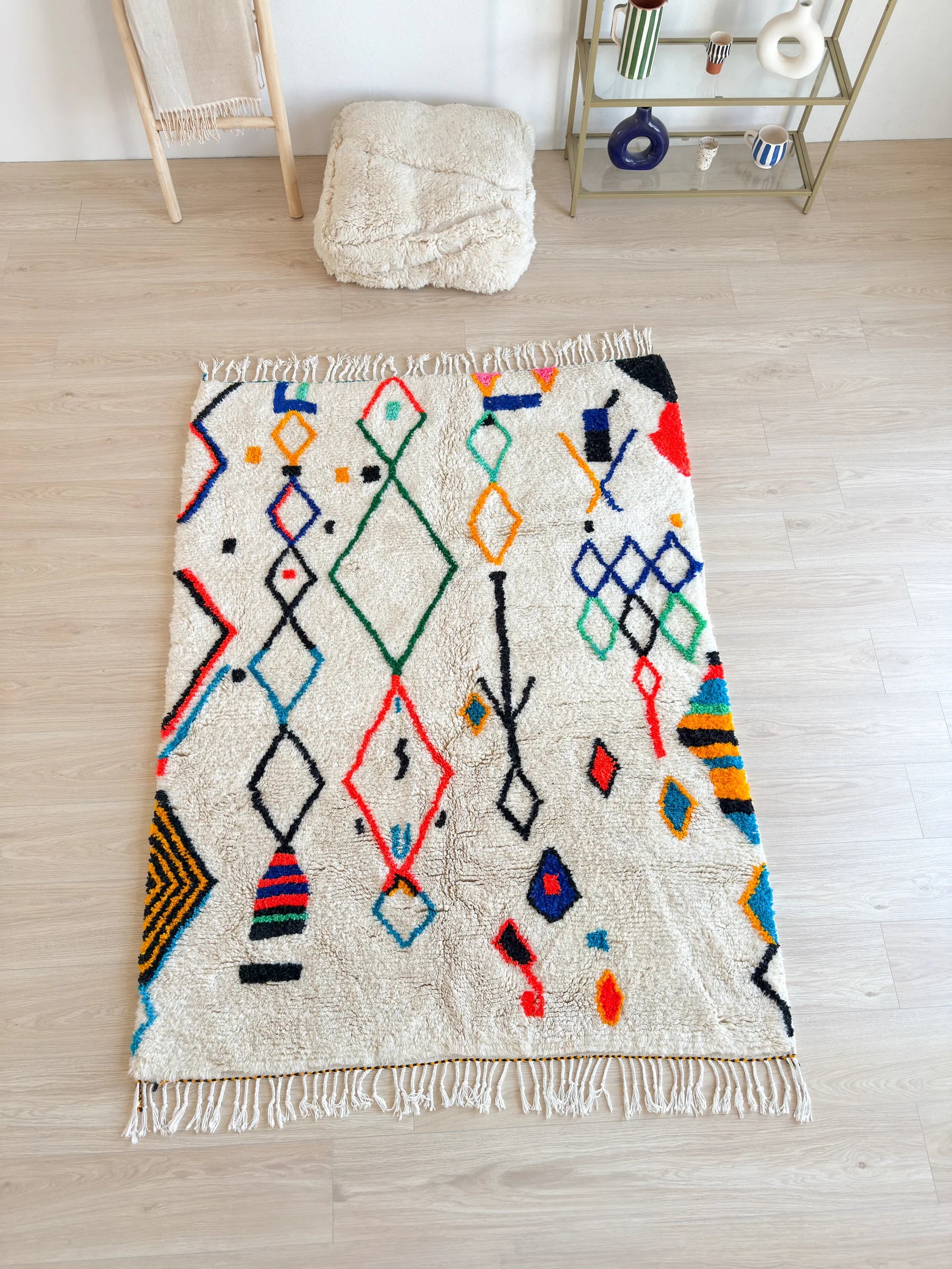 Tapis berbère coloré 147 x 214 cm - n°2556