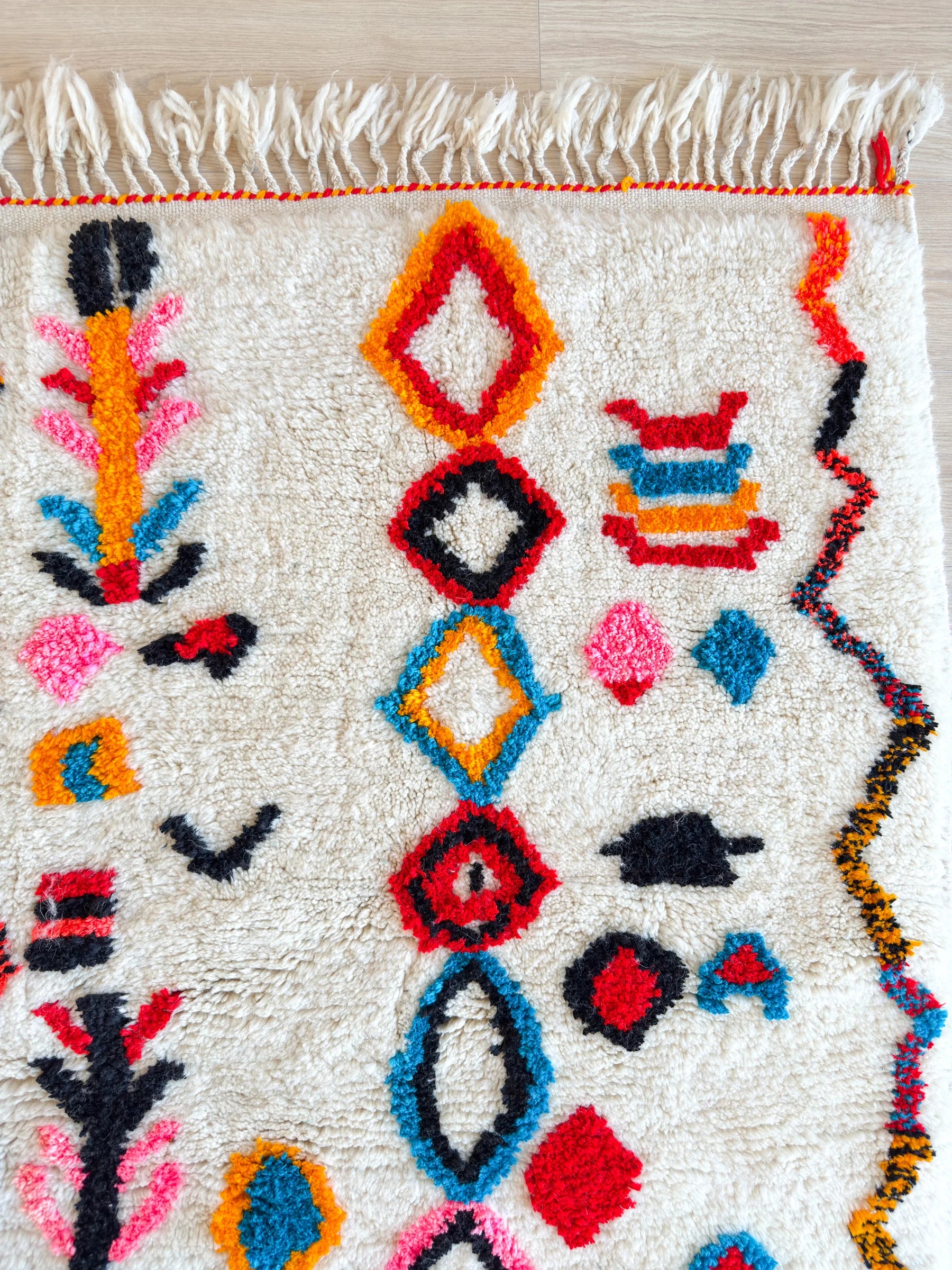 Tapis berbère coloré 100 x 176 cm - n°2552