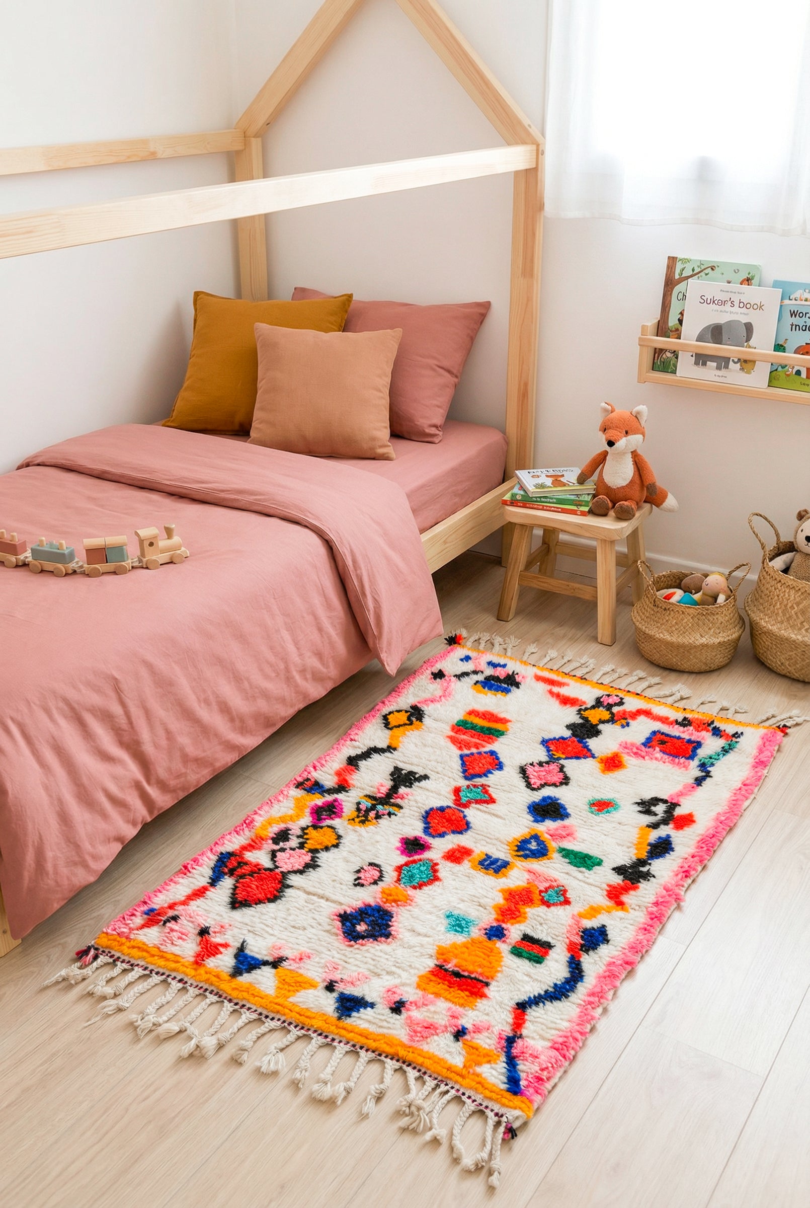 Tapis berbère coloré 84 x 137 cm - n°2461