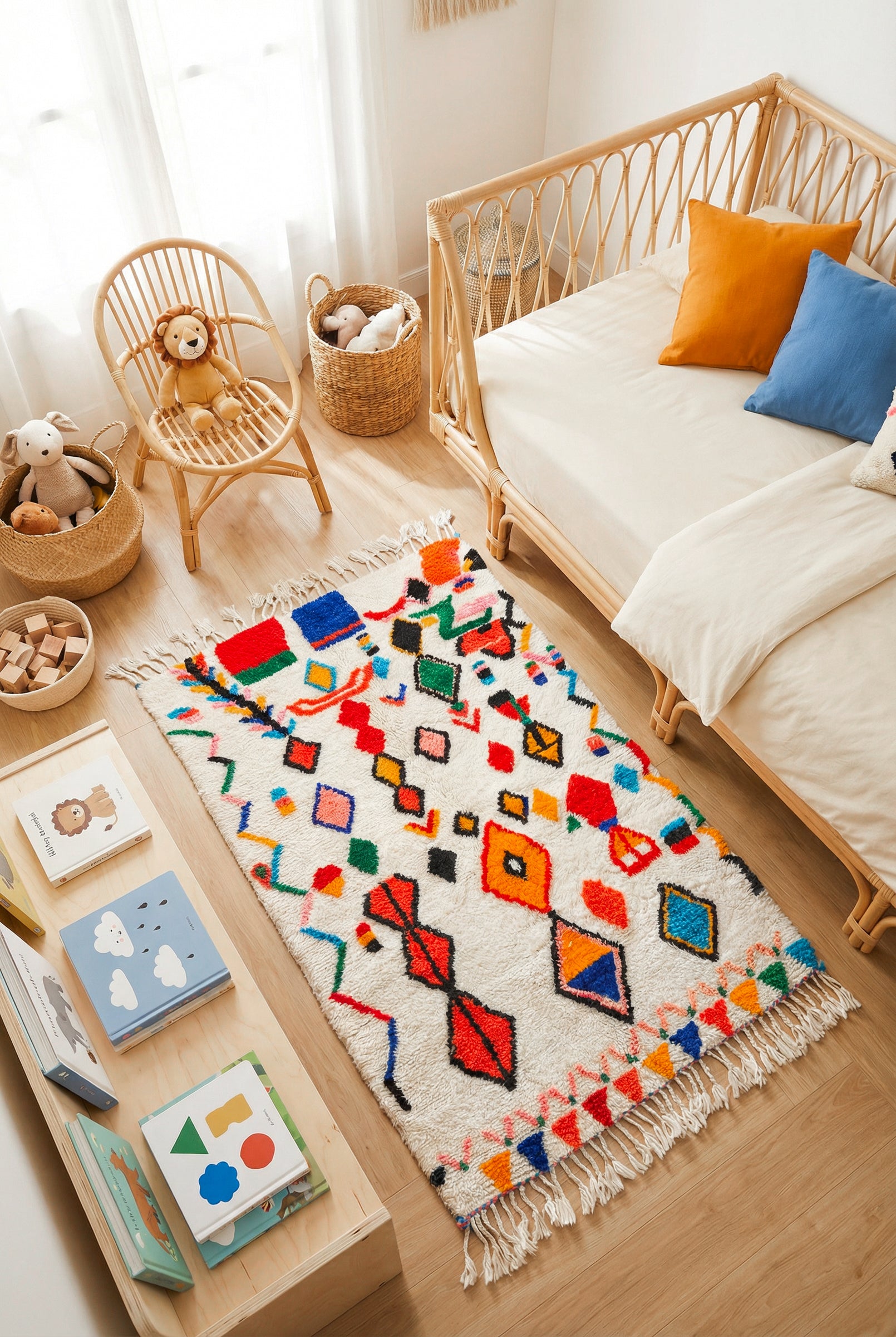 Colorful Berber rug 123 x 210 cm - No. 2375