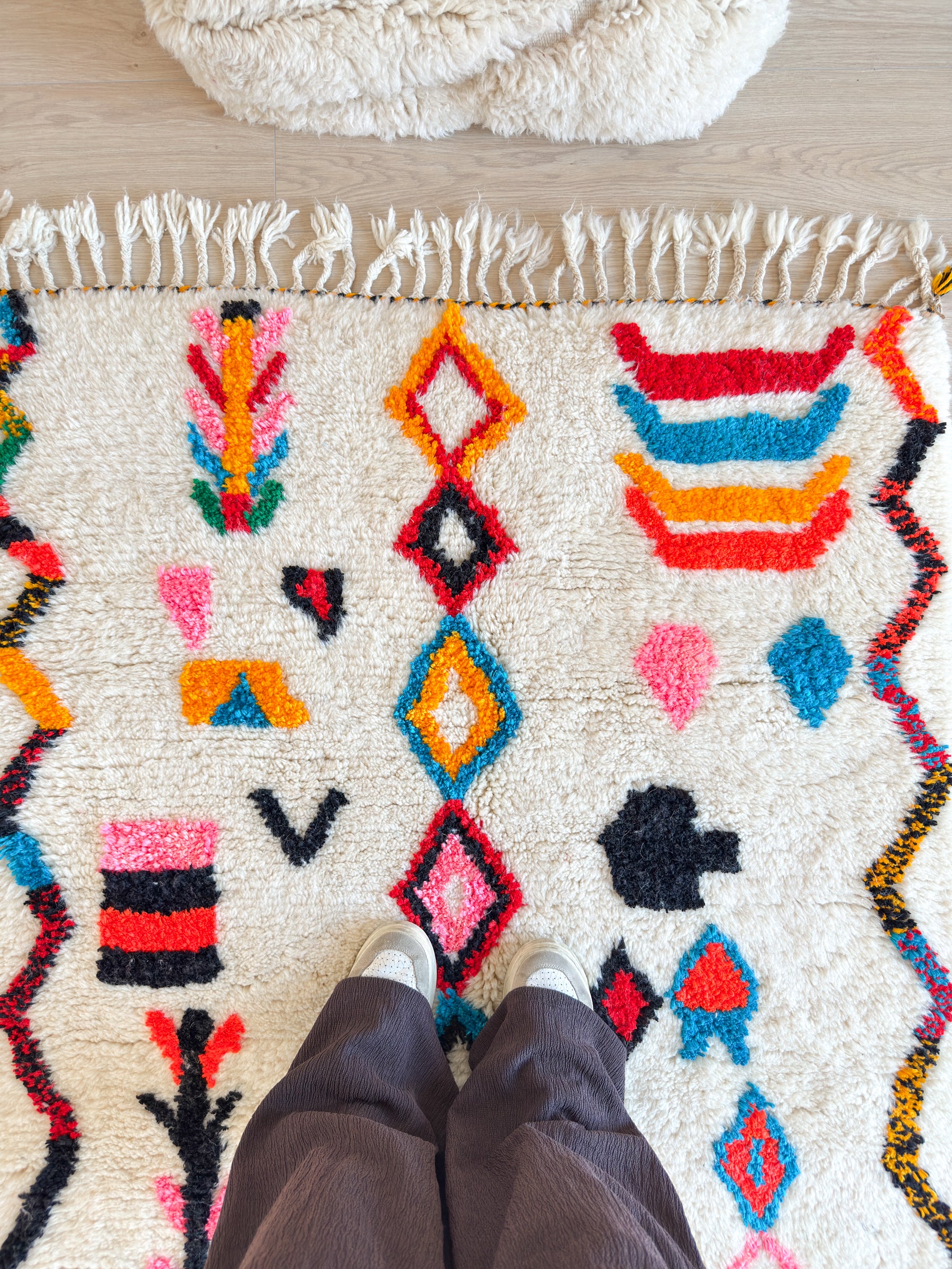 Tapis berbère coloré 115 x 190 cm - n°2599