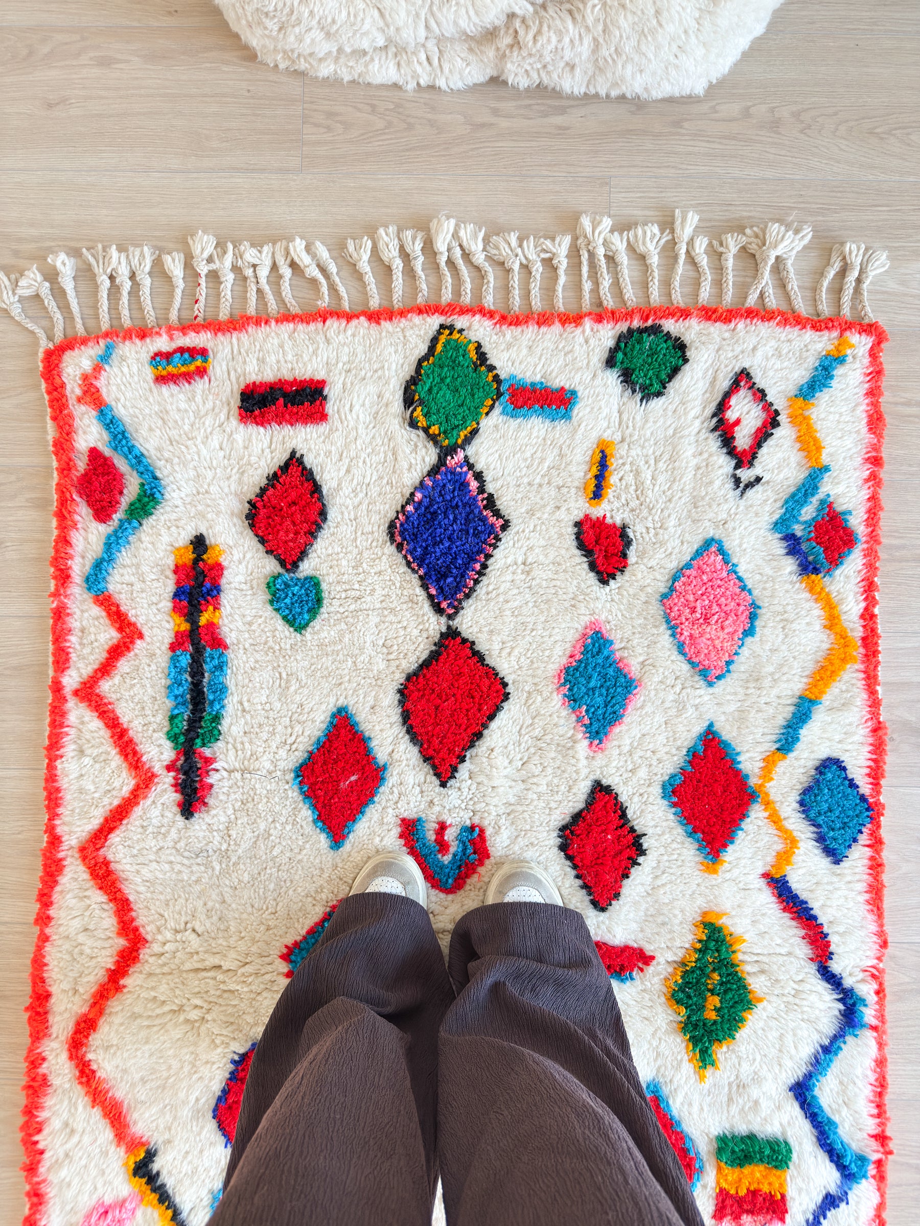 Tapis berbère coloré 104 x 176 cm - n°2597