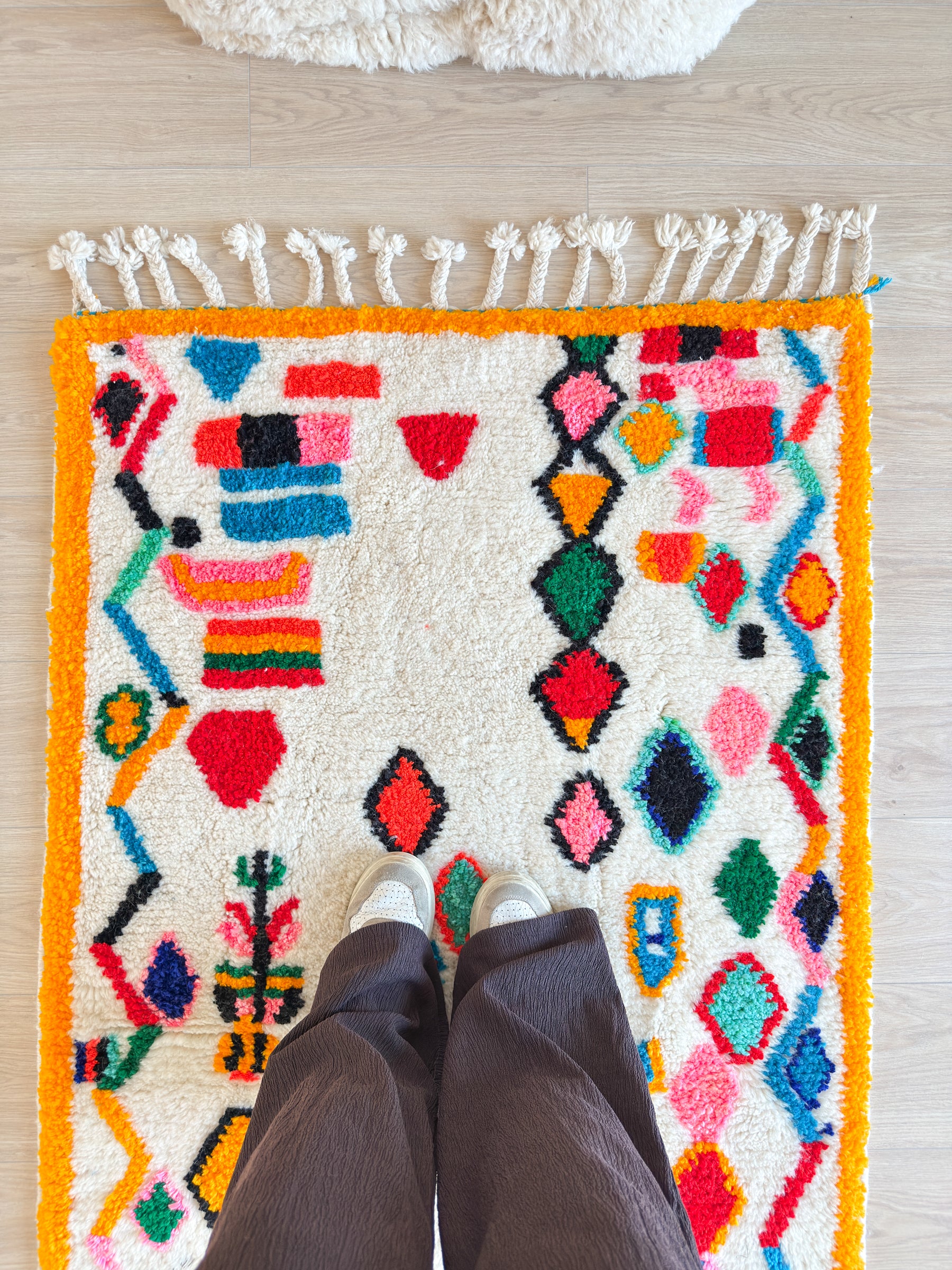 Tapis berbère coloré 95 x 175 cm - n°2573
