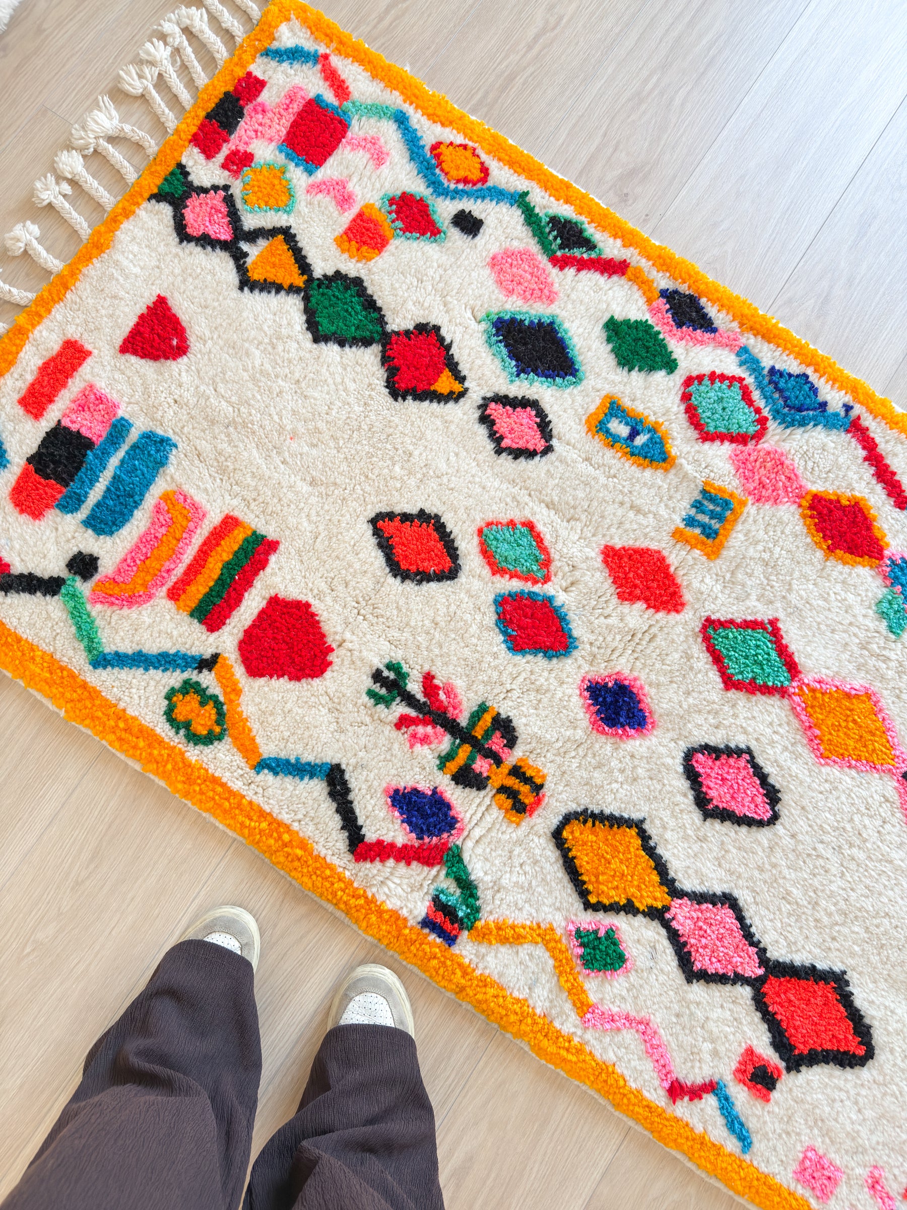 Tapis berbère coloré 95 x 175 cm - n°2573