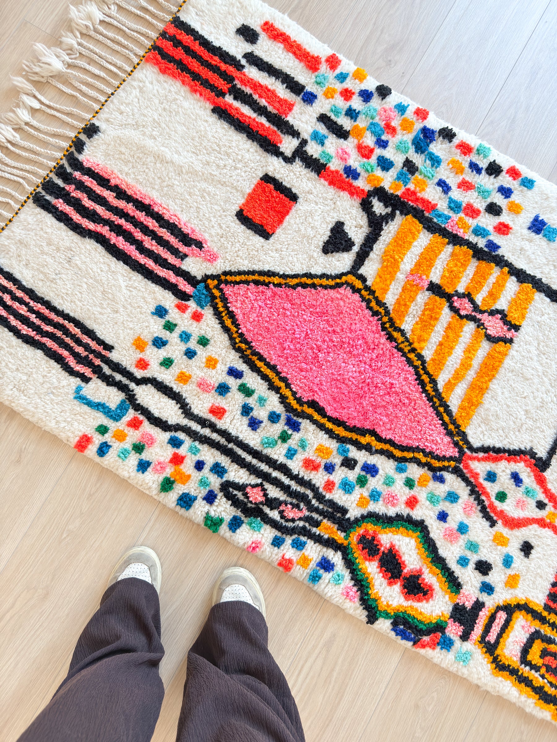 Tapis berbère coloré 101 x 179 cm - n°2593