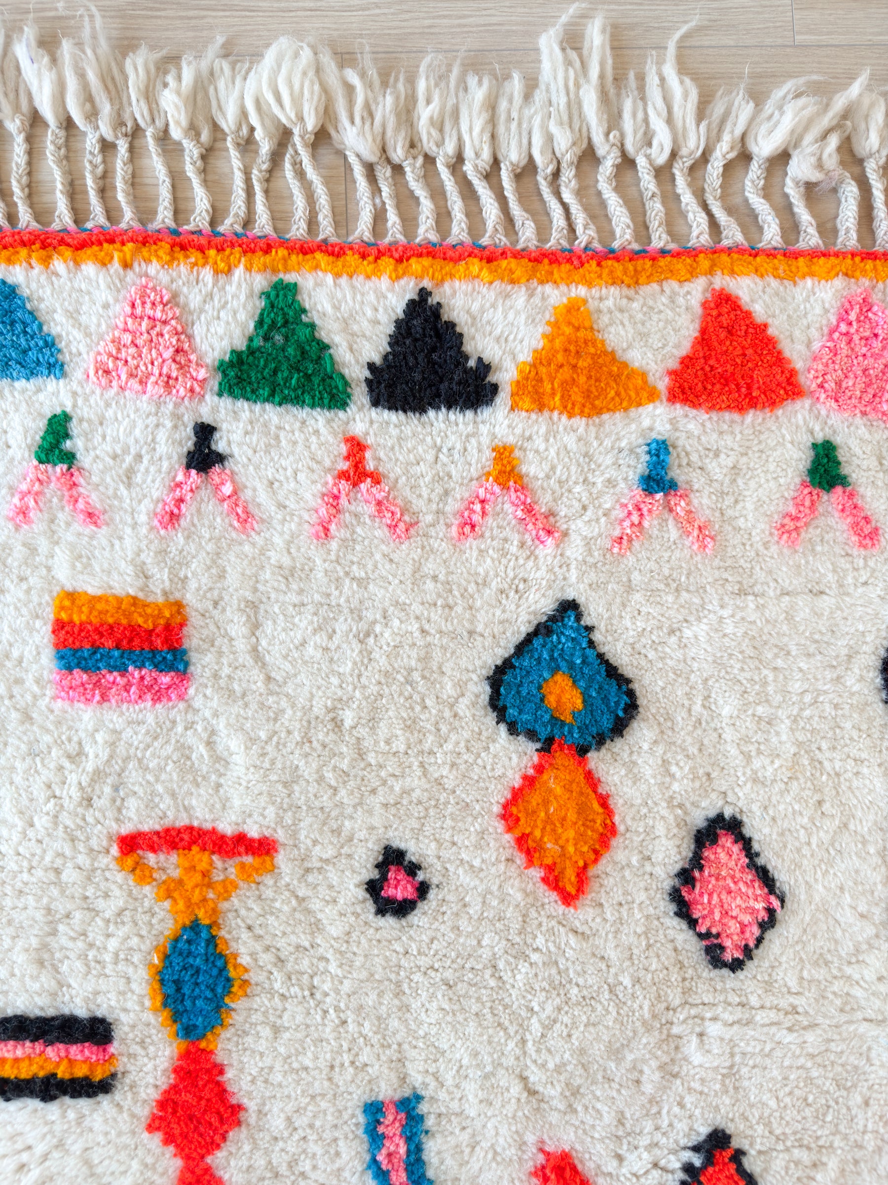 Tapis berbère coloré 102 x 176 cm - n°2585