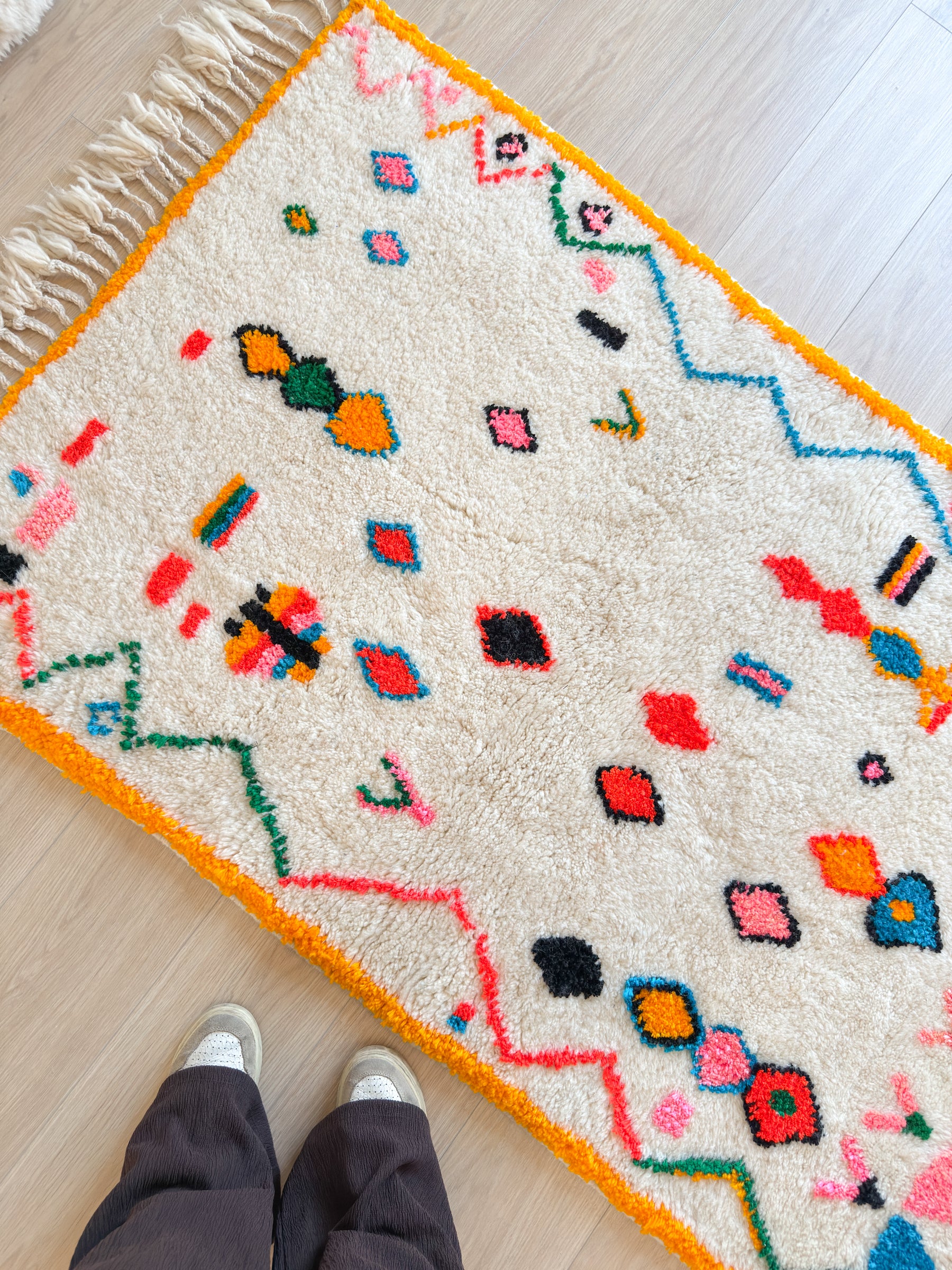 Tapis berbère coloré 102 x 176 cm - n°2585