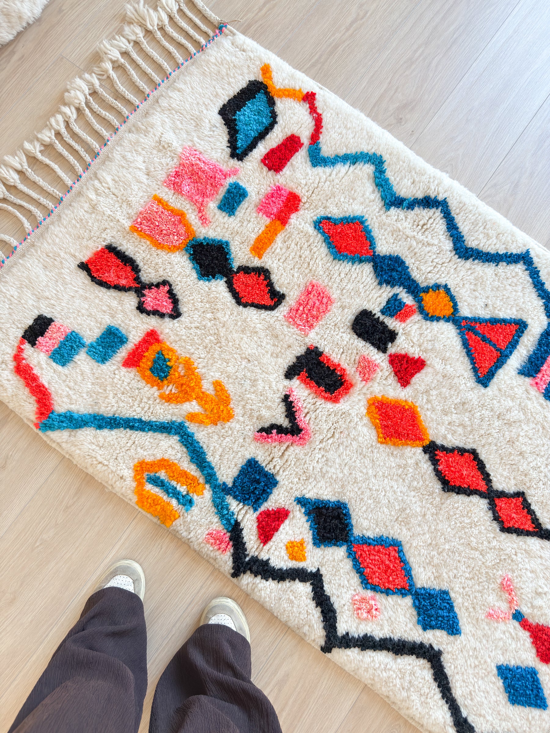 Tapis berbère coloré 99 x 177 cm - n°2576
