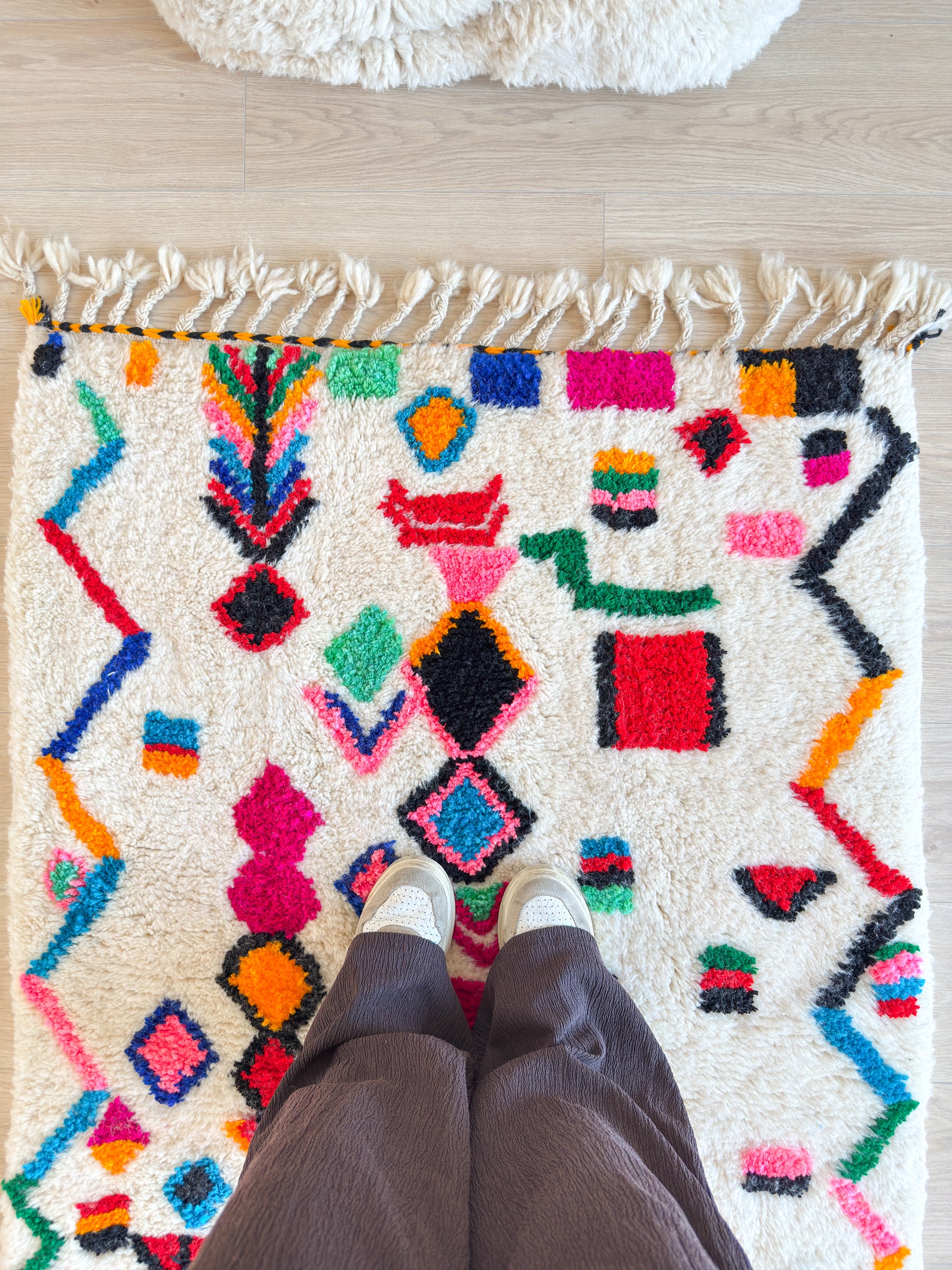 Tapis berbère coloré 98 x 161 cm - n°2603