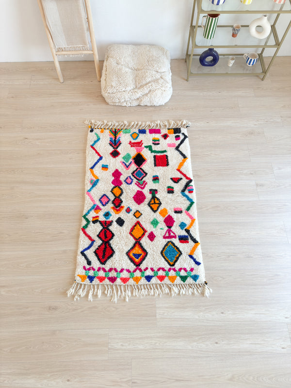 Tapis berbère coloré 98 x 161 cm - n°2603