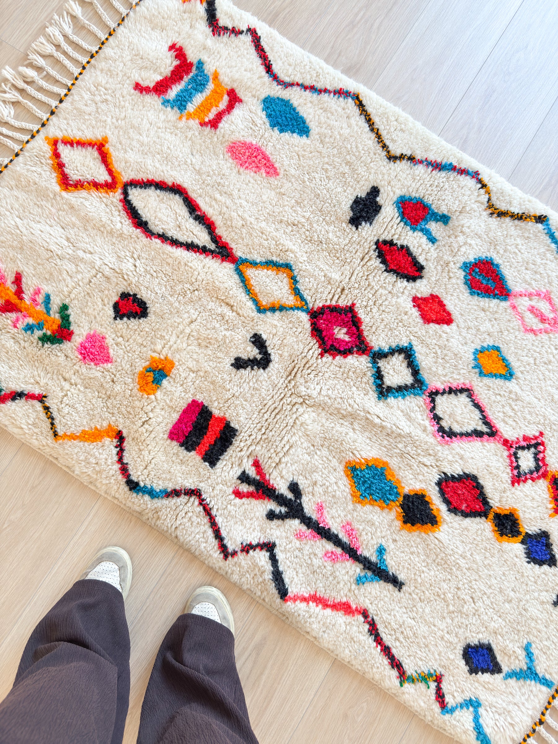 Tapis berbère coloré 109 x 178 cm - n°2577