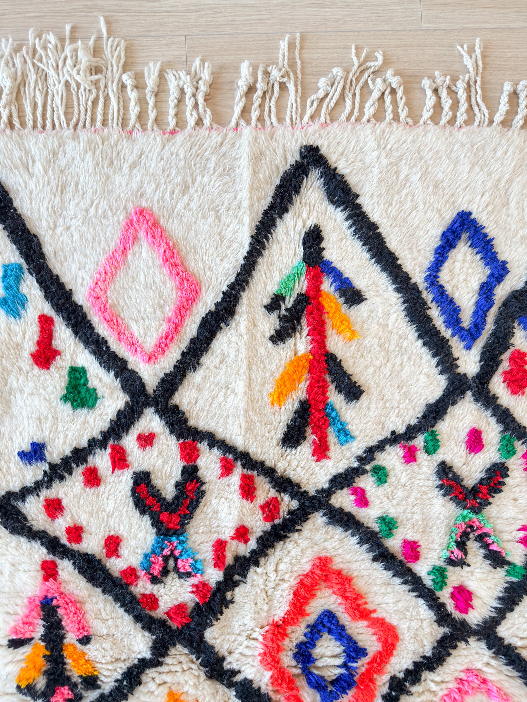 Tapis berbère coloré 98 x 168 cm - n°2604