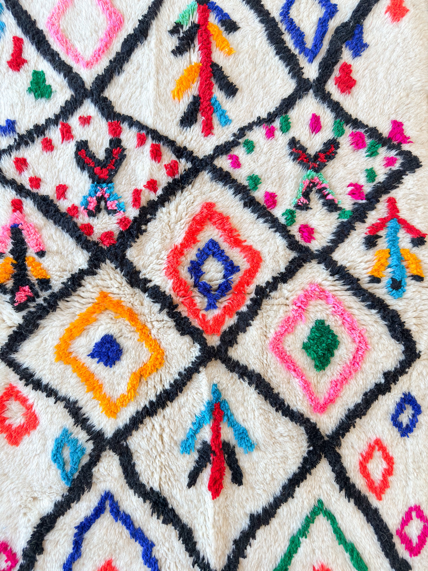 Tapis berbère coloré 98 x 168 cm - n°2604