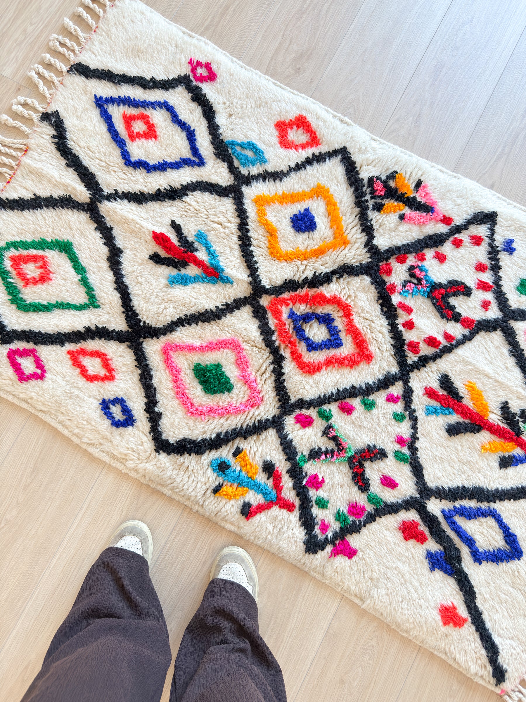 Tapis berbère coloré 98 x 168 cm - n°2604