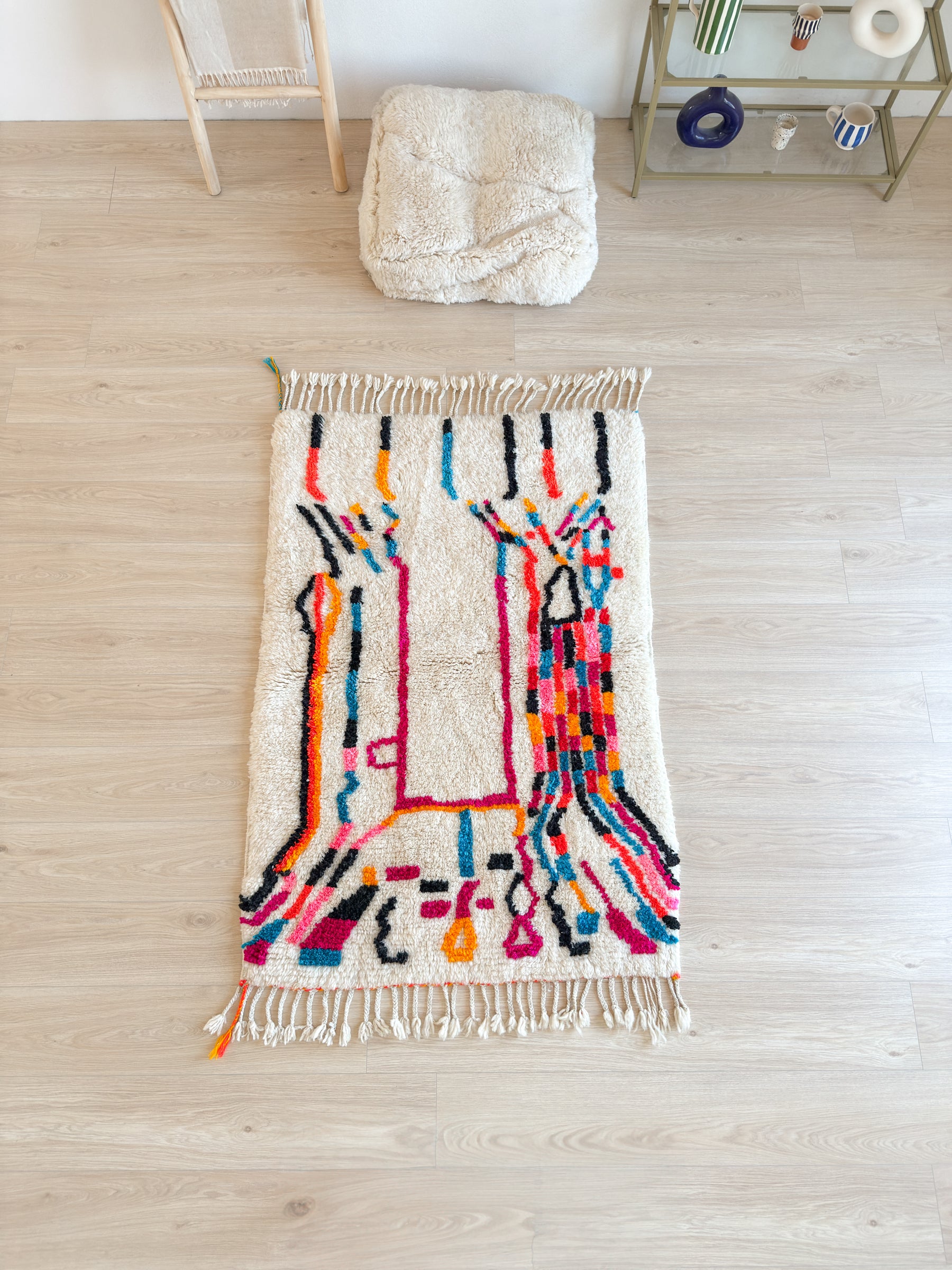 Tapis berbère coloré 108 x 177 cm - n°2609
