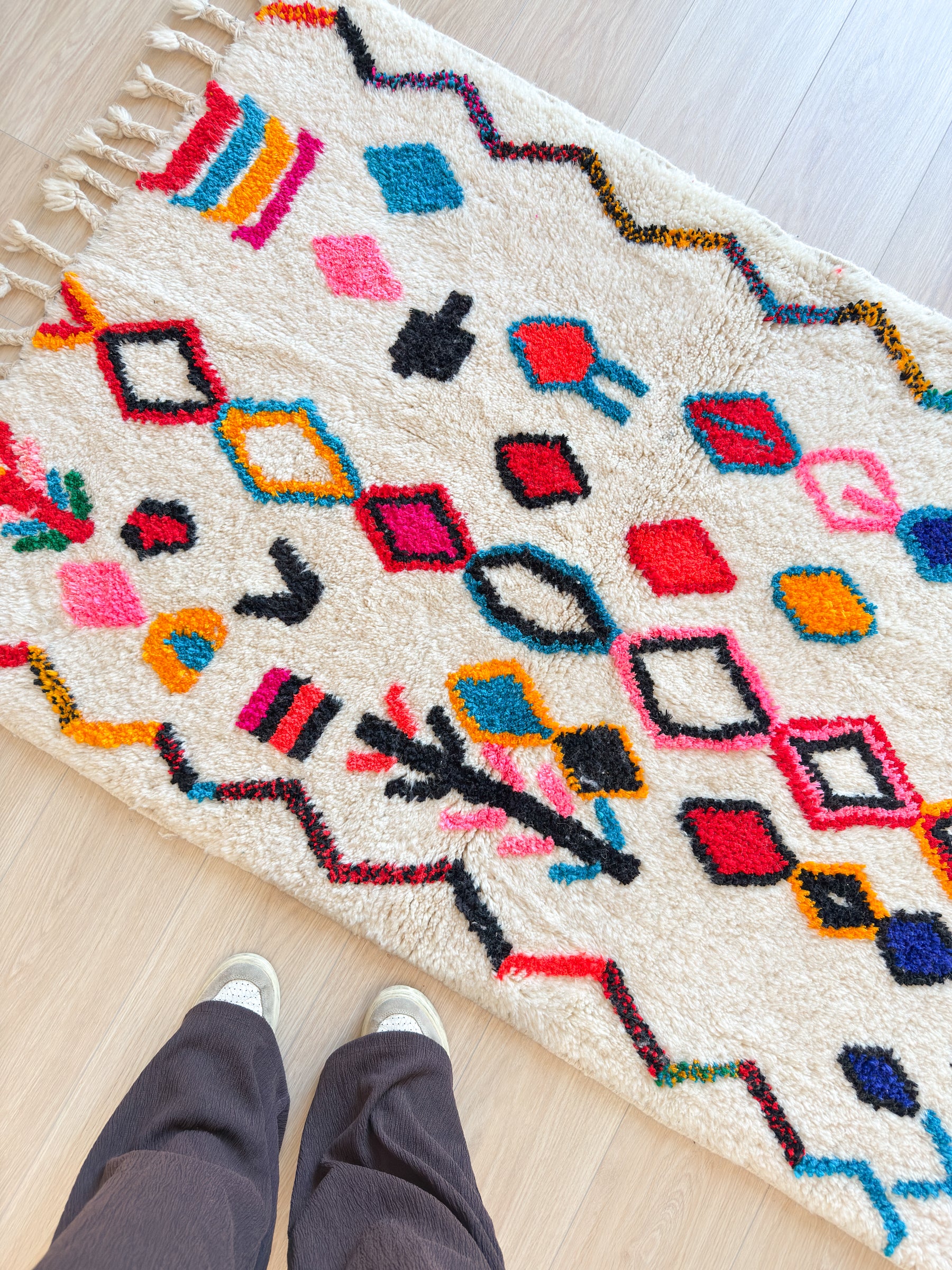 Tapis berbère coloré 107 x 171 cm - n°2586