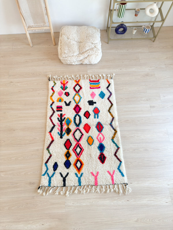Tapis berbère coloré 107 x 171 cm - n°2586