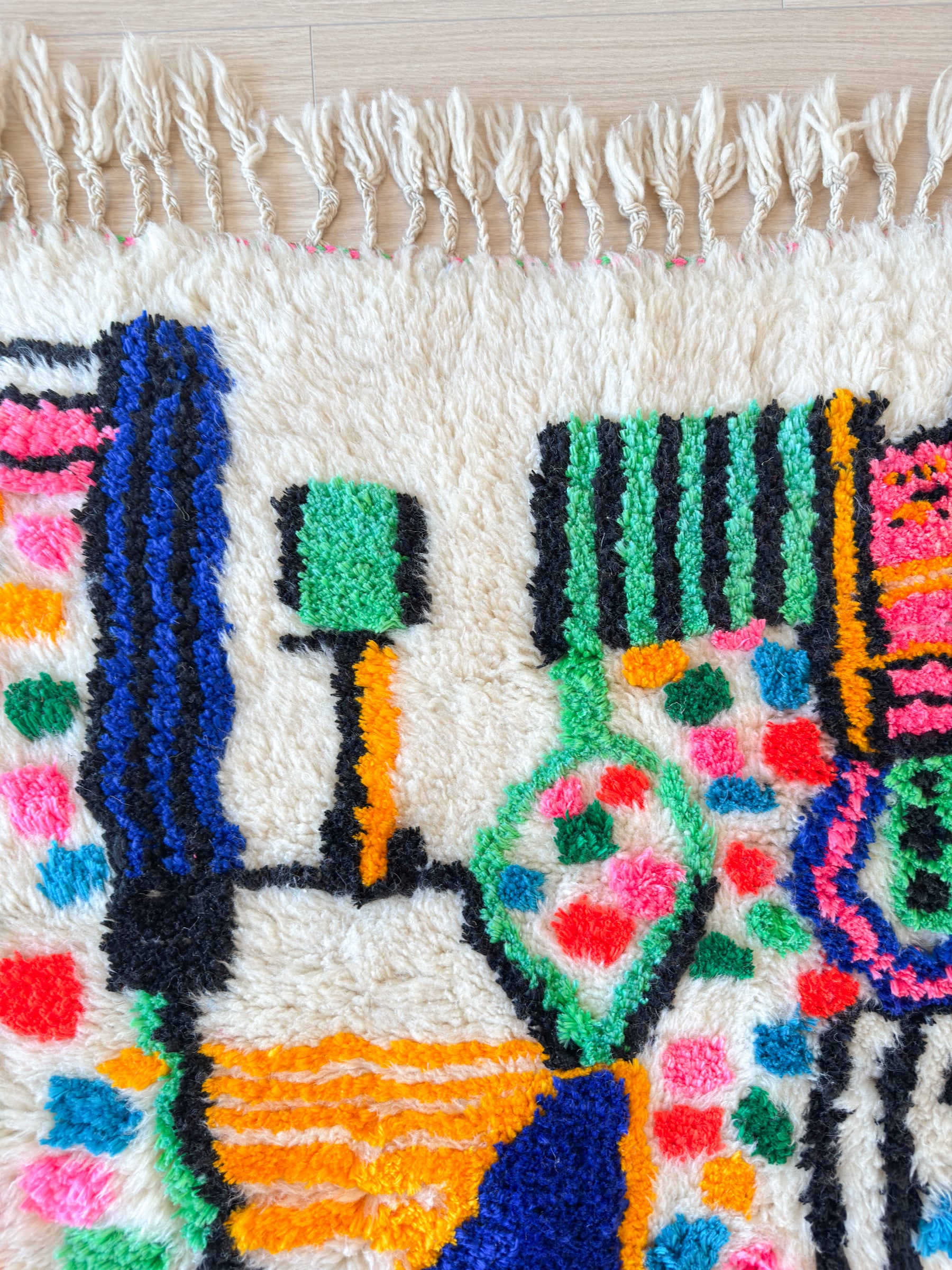 Tapis berbère coloré 93 x 166 cm - n°2607