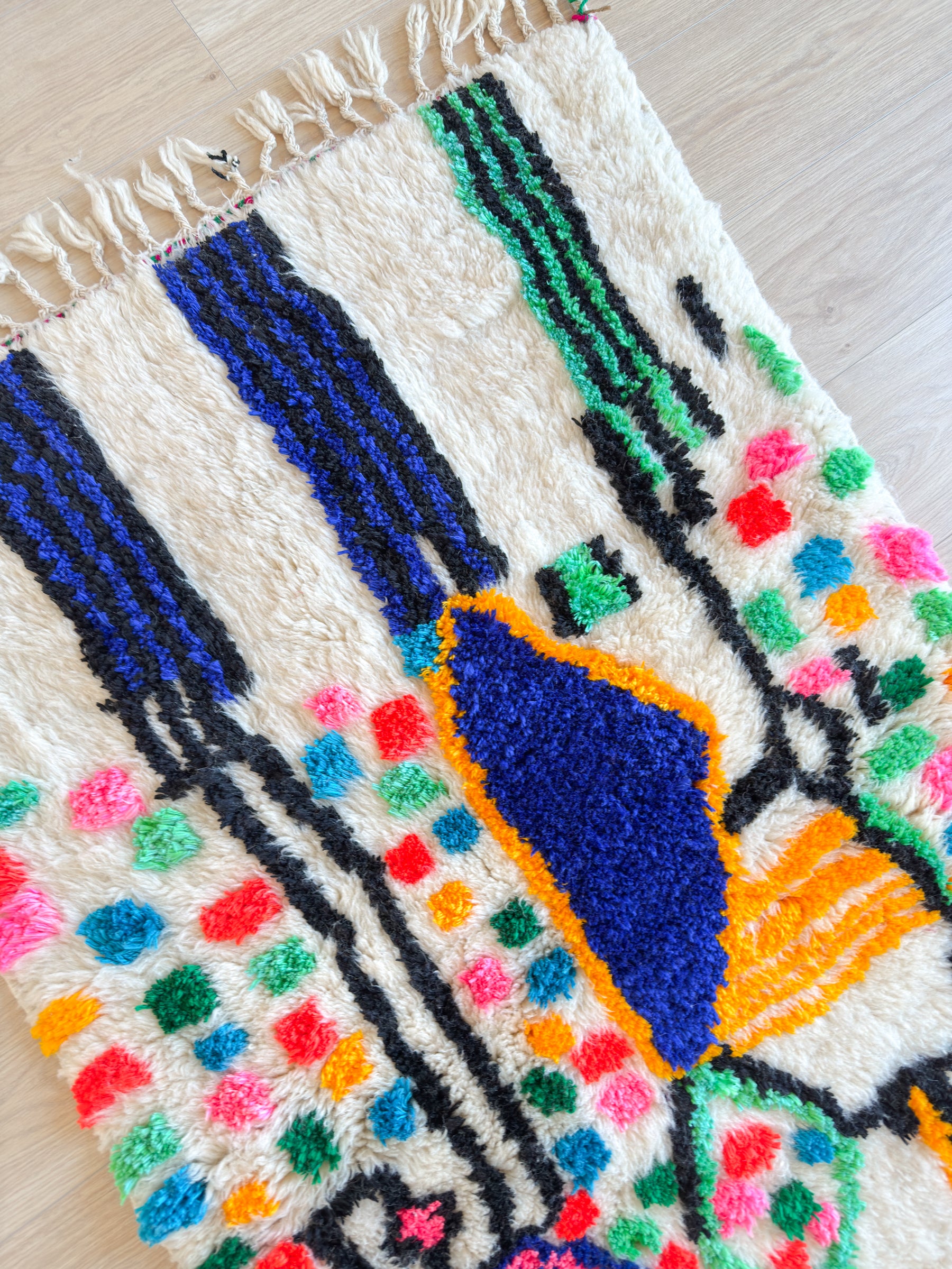 Tapis berbère coloré 93 x 166 cm - n°2607