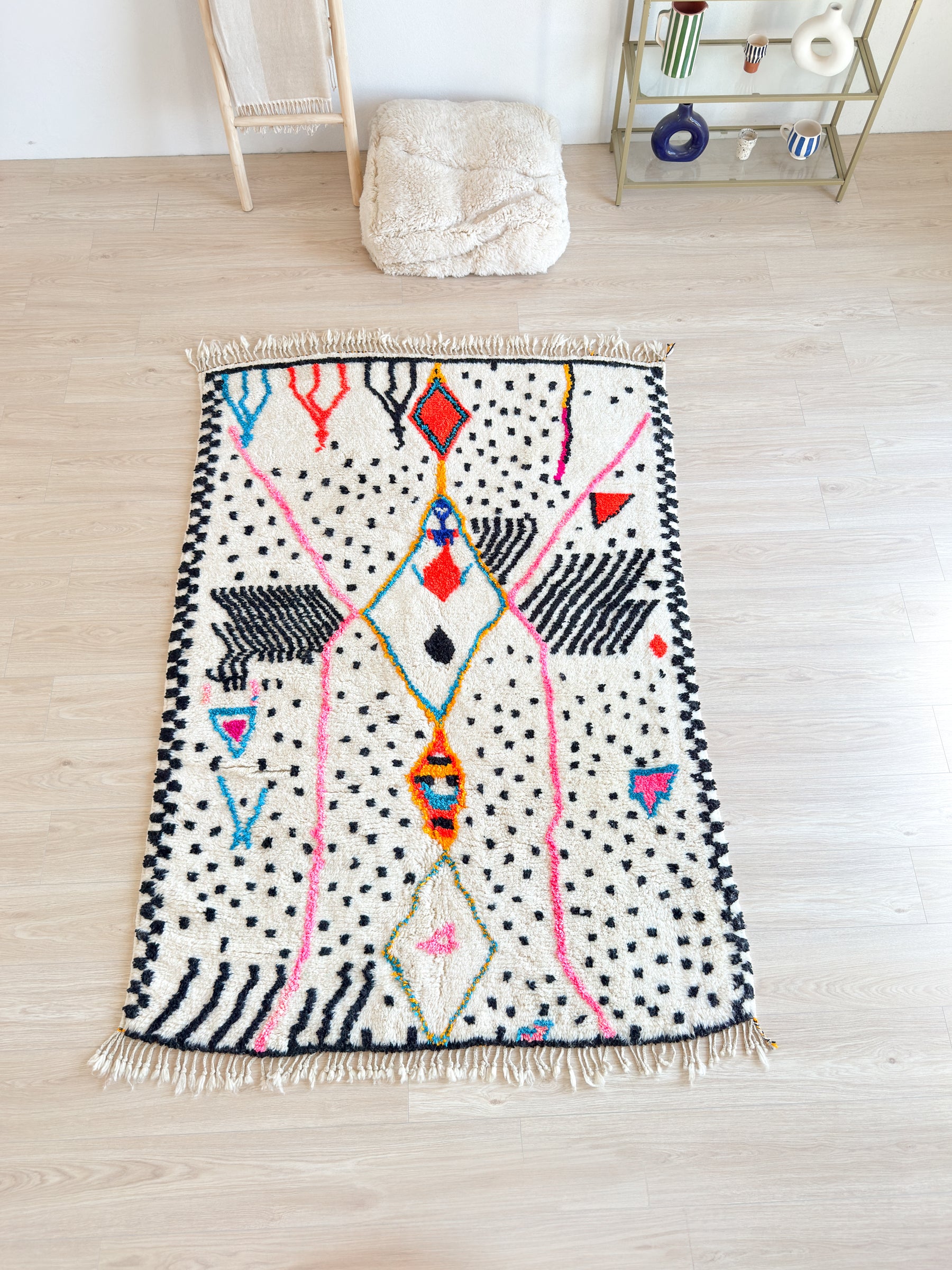 Tapis berbère coloré 150 x 223 cm - n°2589