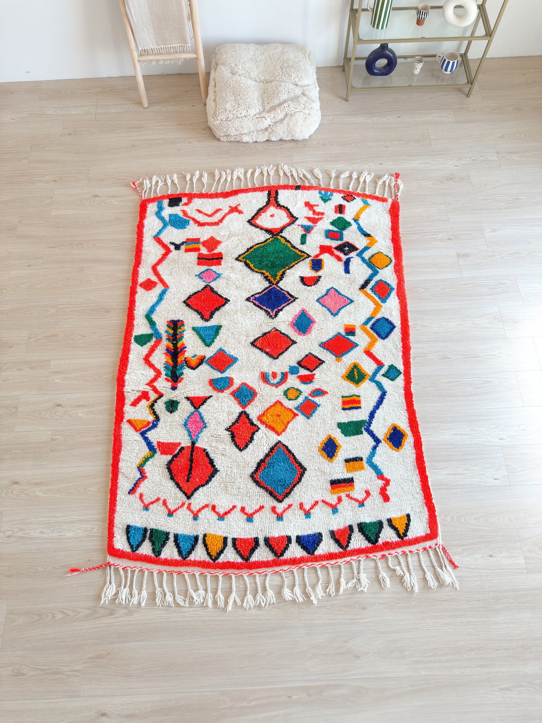 Tapis berbère coloré 154 x 241 cm - n°2591