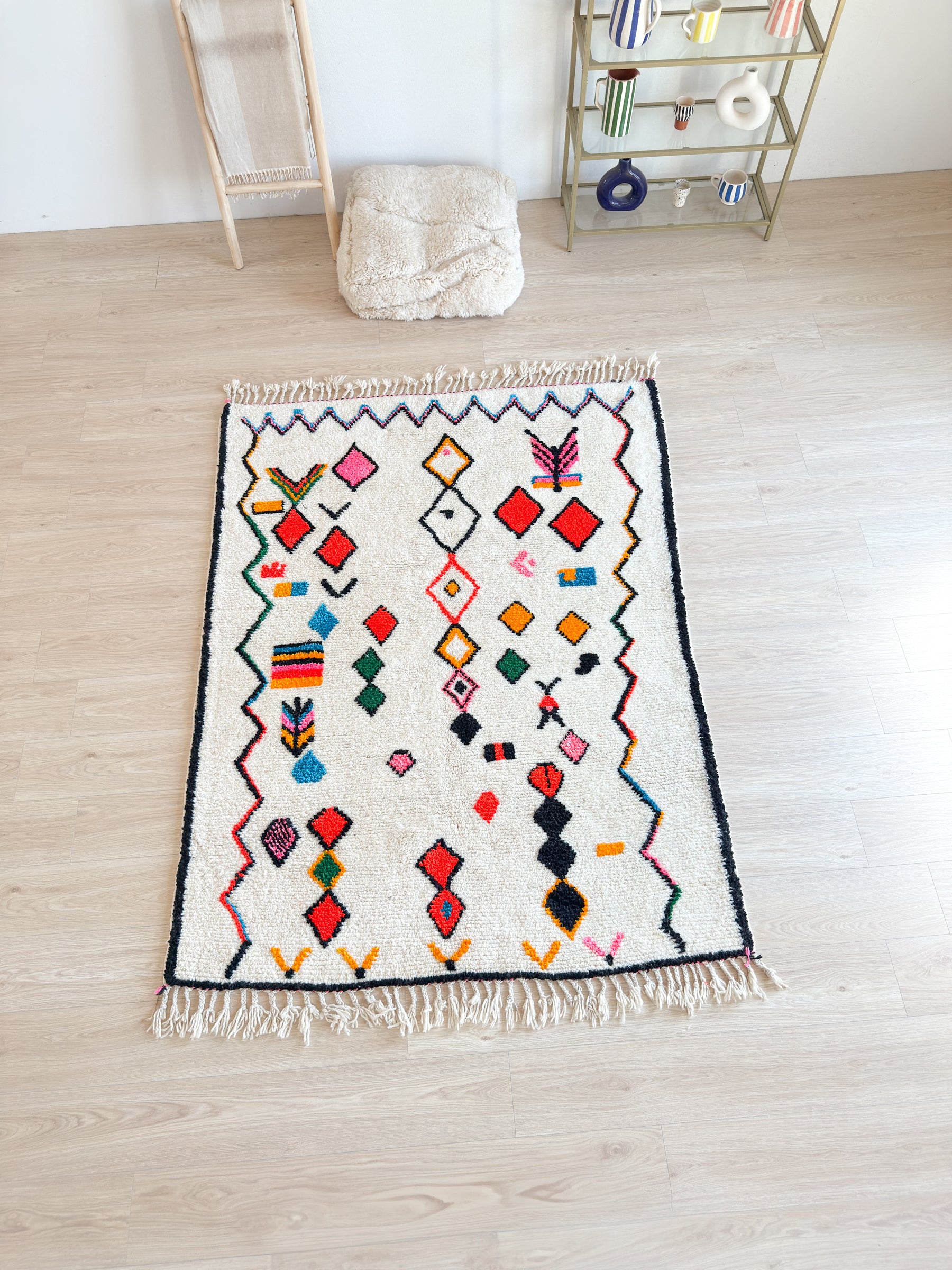Tapis berbère coloré 156 x 220 cm - n°2595