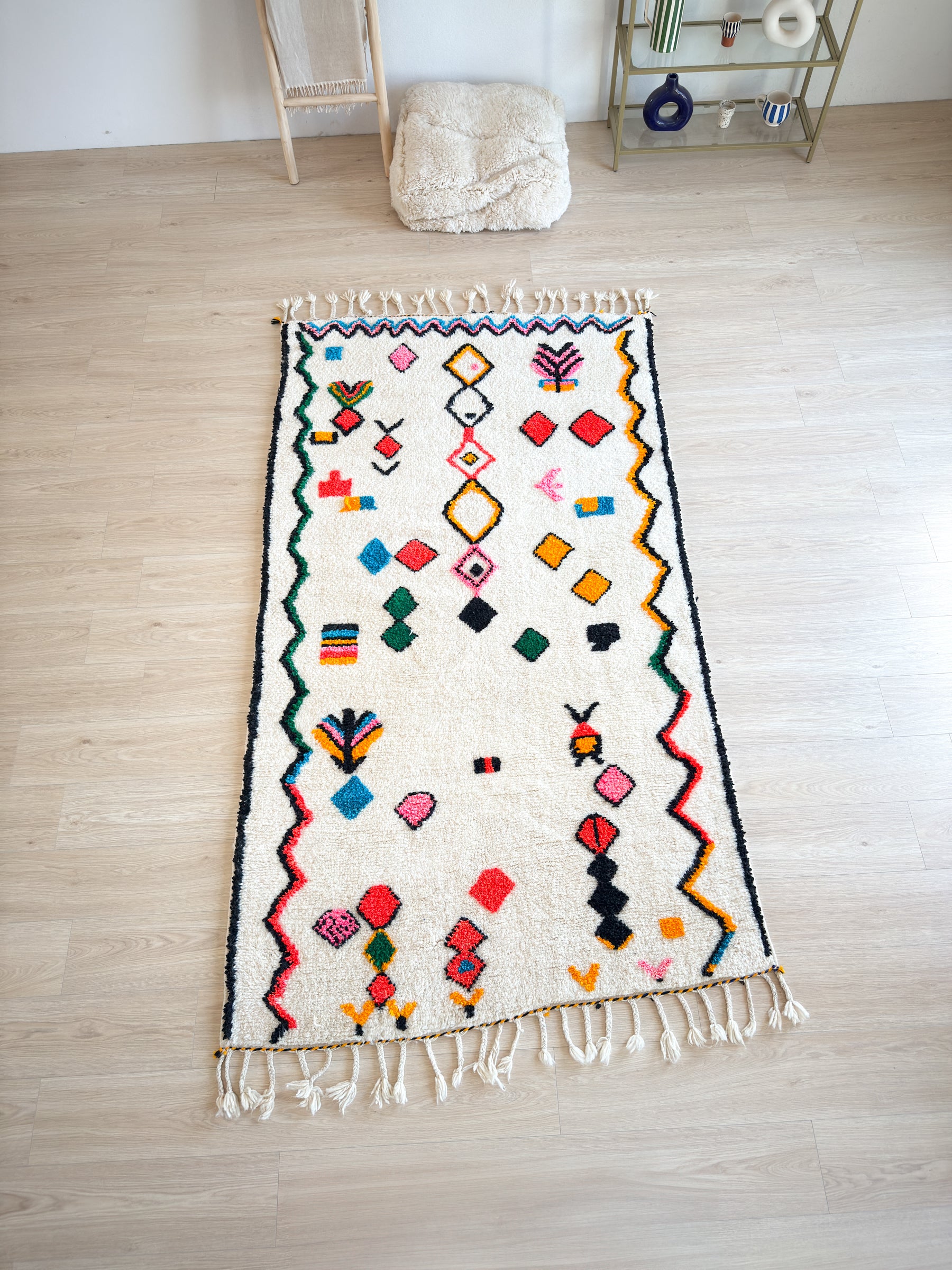 Tapis berbère coloré 140 x 270 cm - n°2584