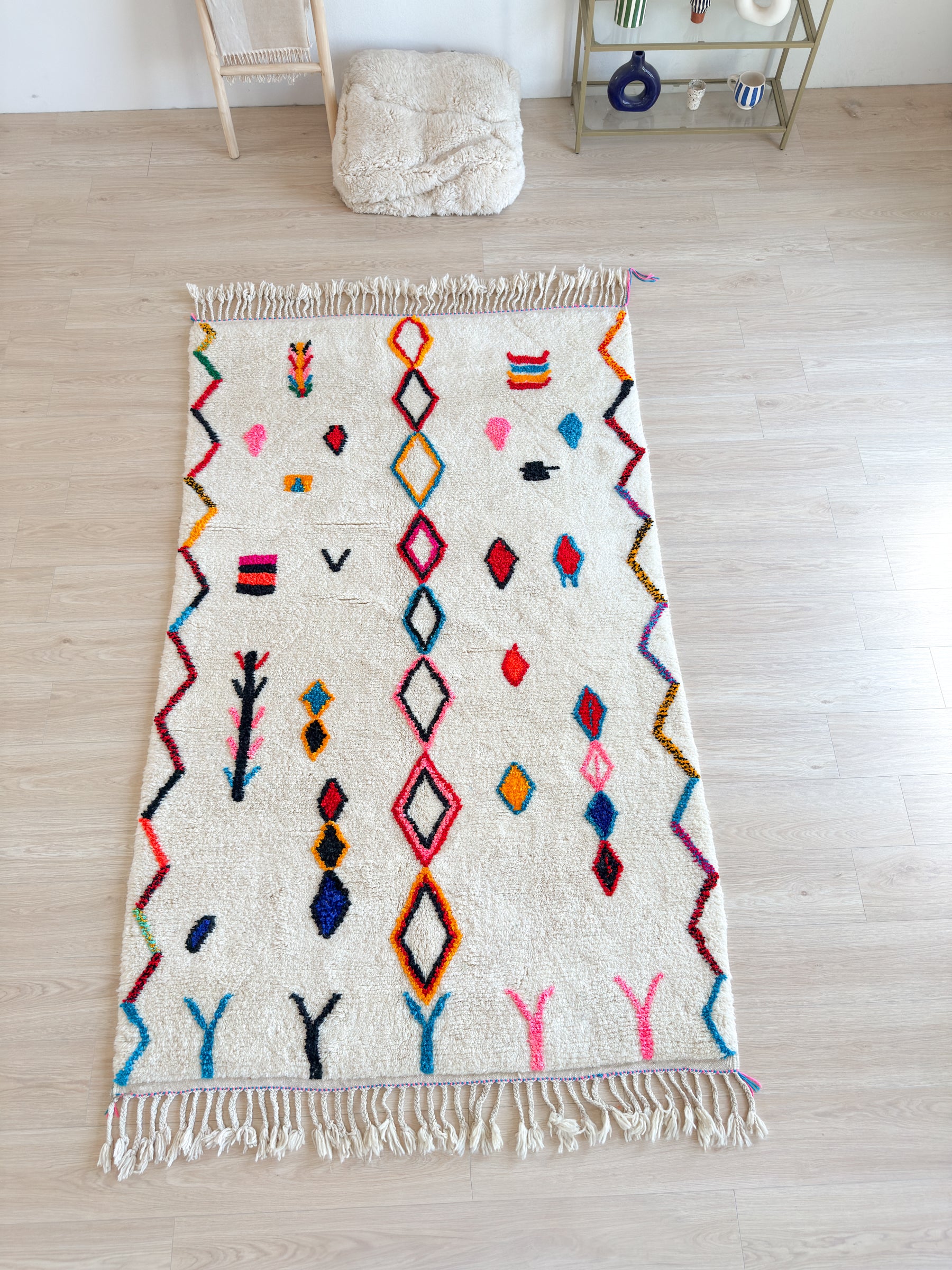Tapis berbère coloré 154 x 270 cm - n°2605