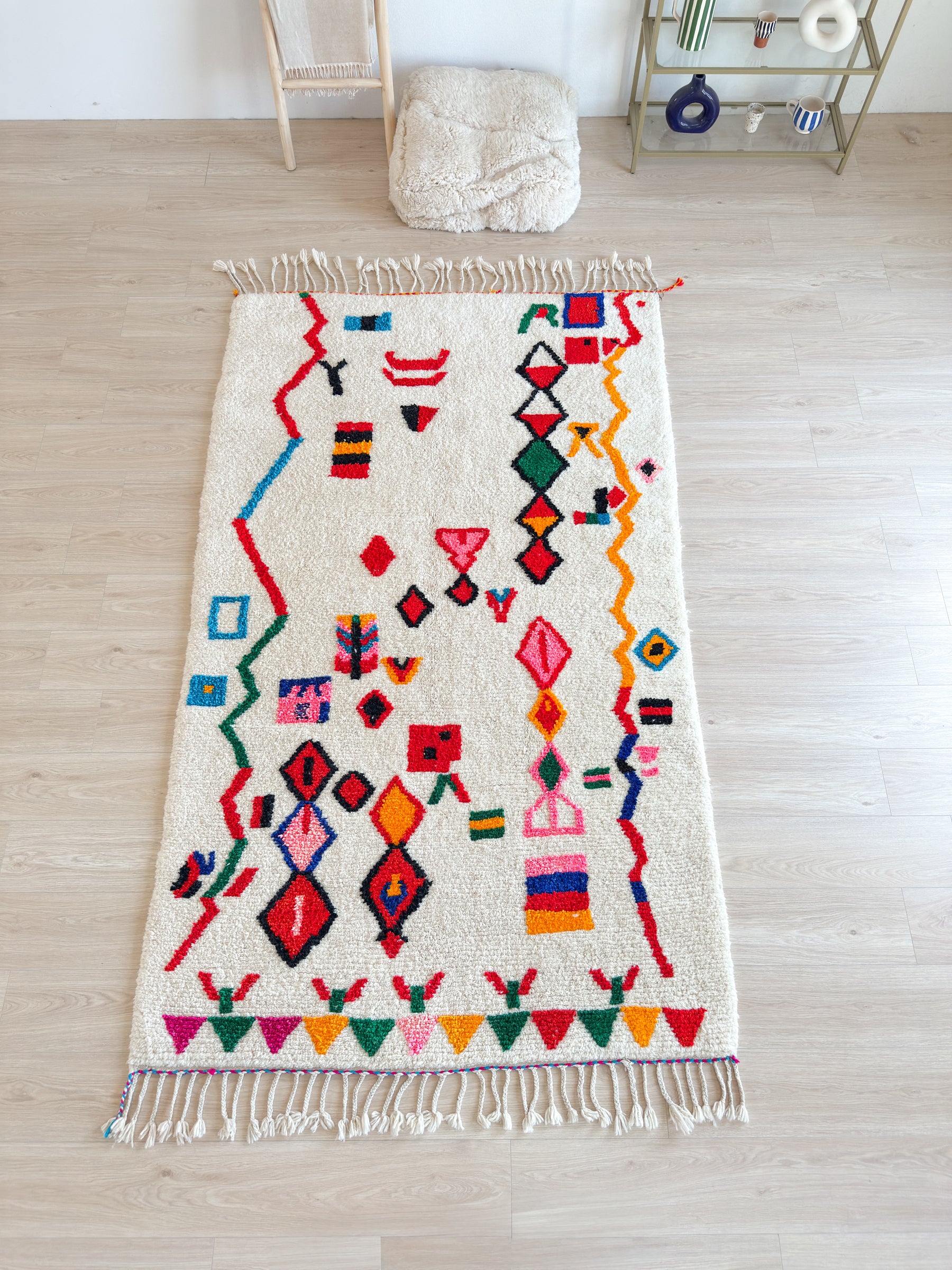 Tapis berbère coloré 155 x 284 cm - n°2623