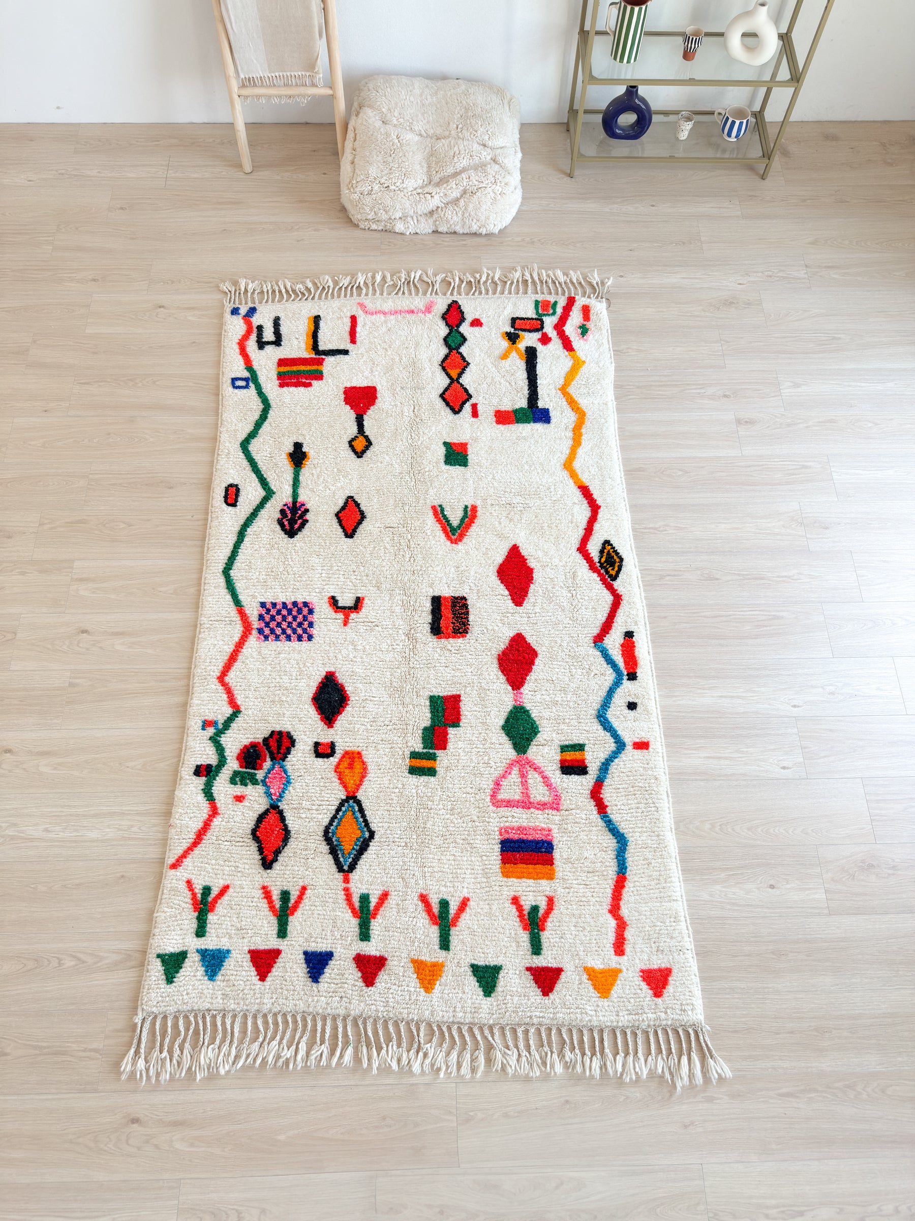 Tapis berbère coloré 147 x 276 cm - n°2614