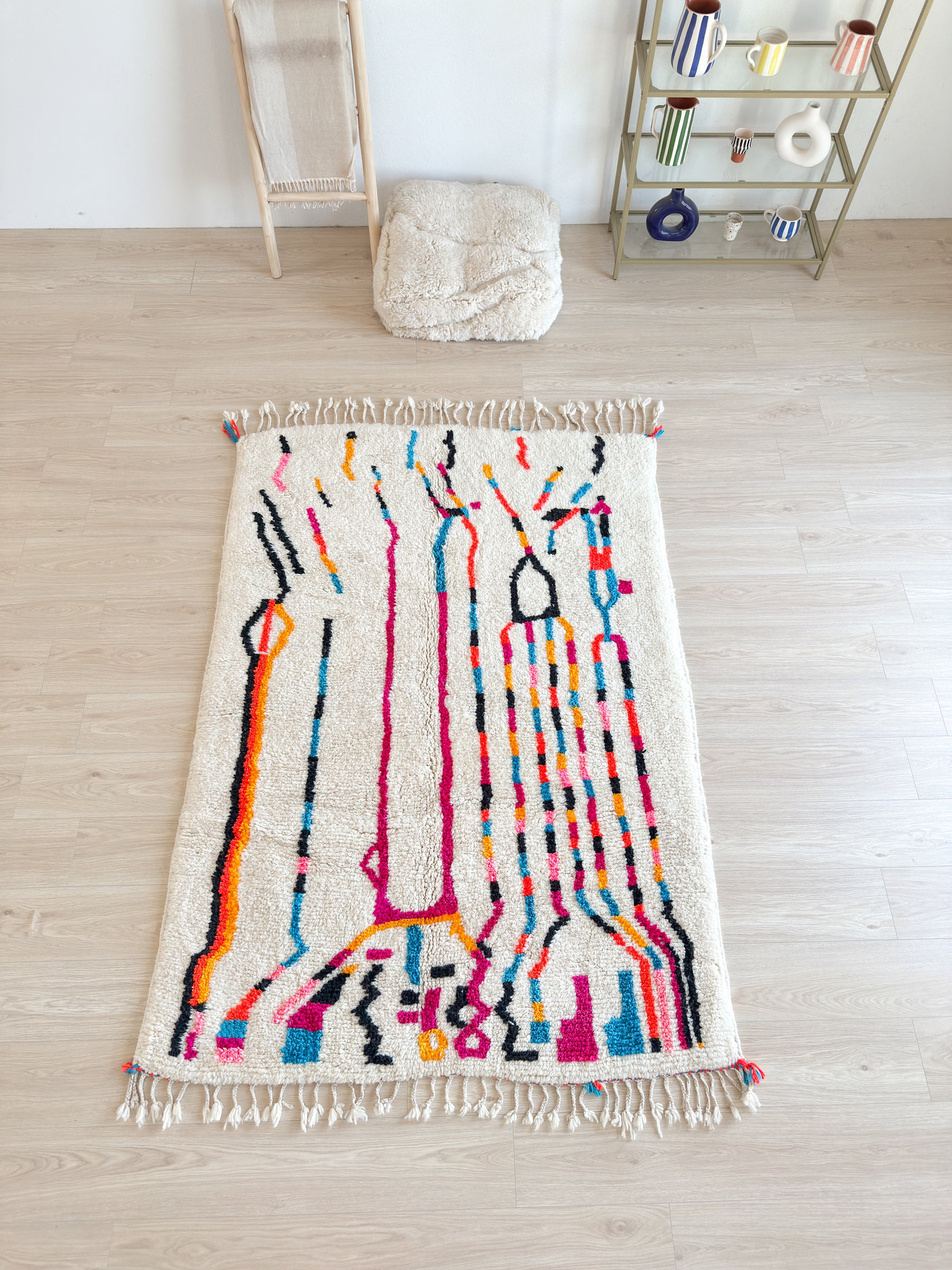 Tapis berbère coloré 150 x 229 cm - n°2617