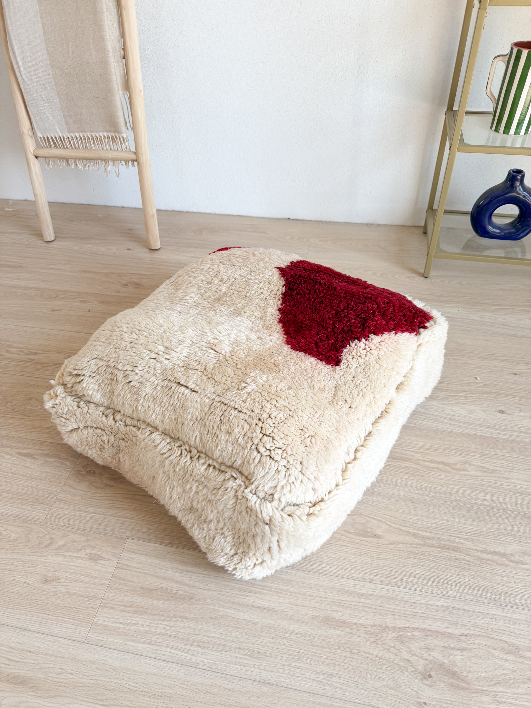 Pouf Marocain, pouf berbère coloré - 60 x 60 cm - n°110