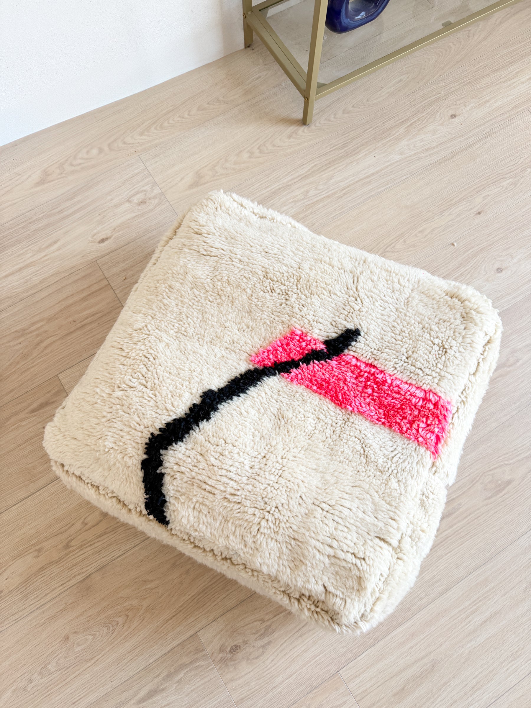 Pouf Marocain, pouf berbère coloré - 60 x 60 cm - n°69