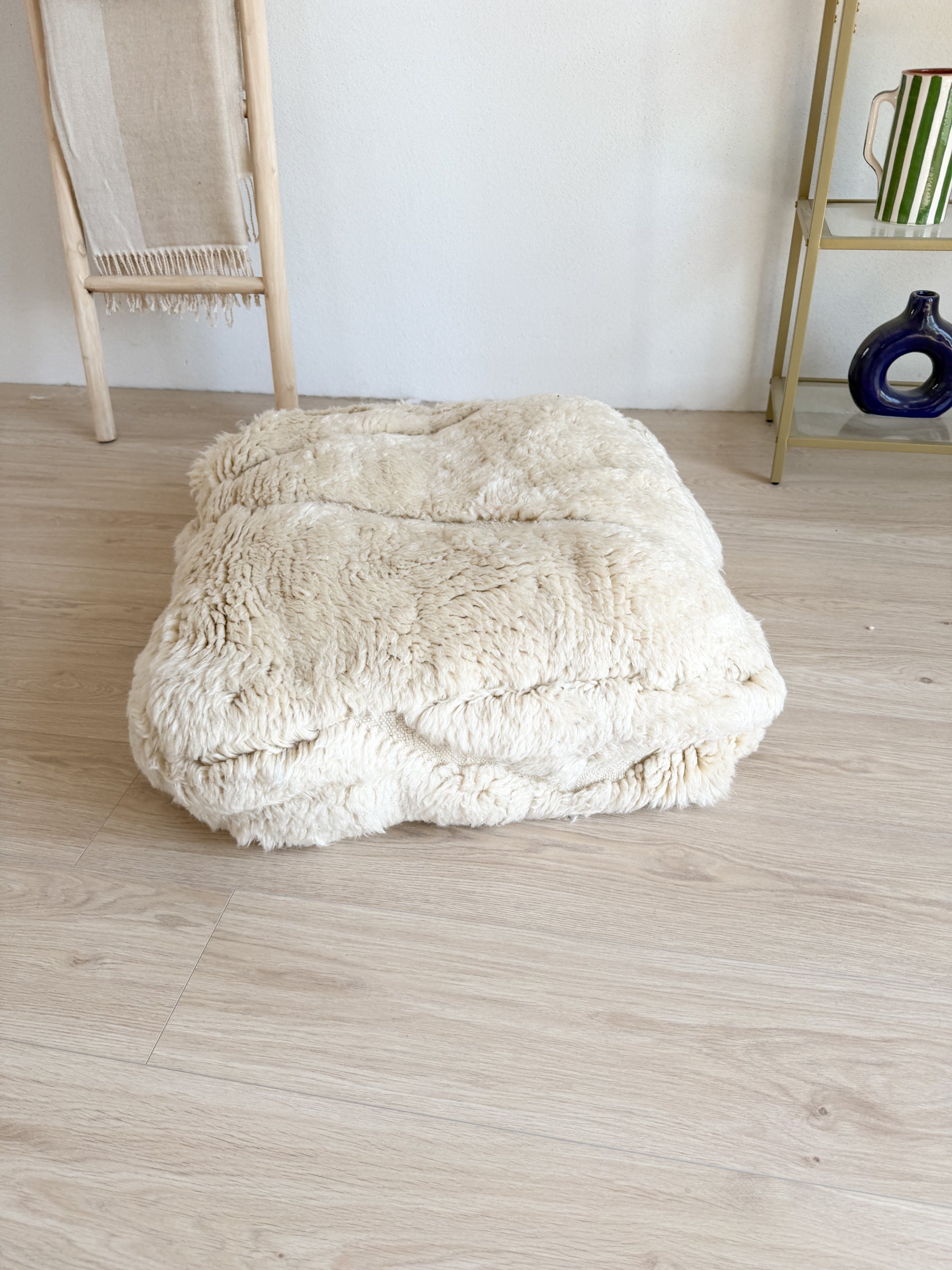 Pouf Marocain, pouf berbère coloré - 60 x 60 cm - n°114