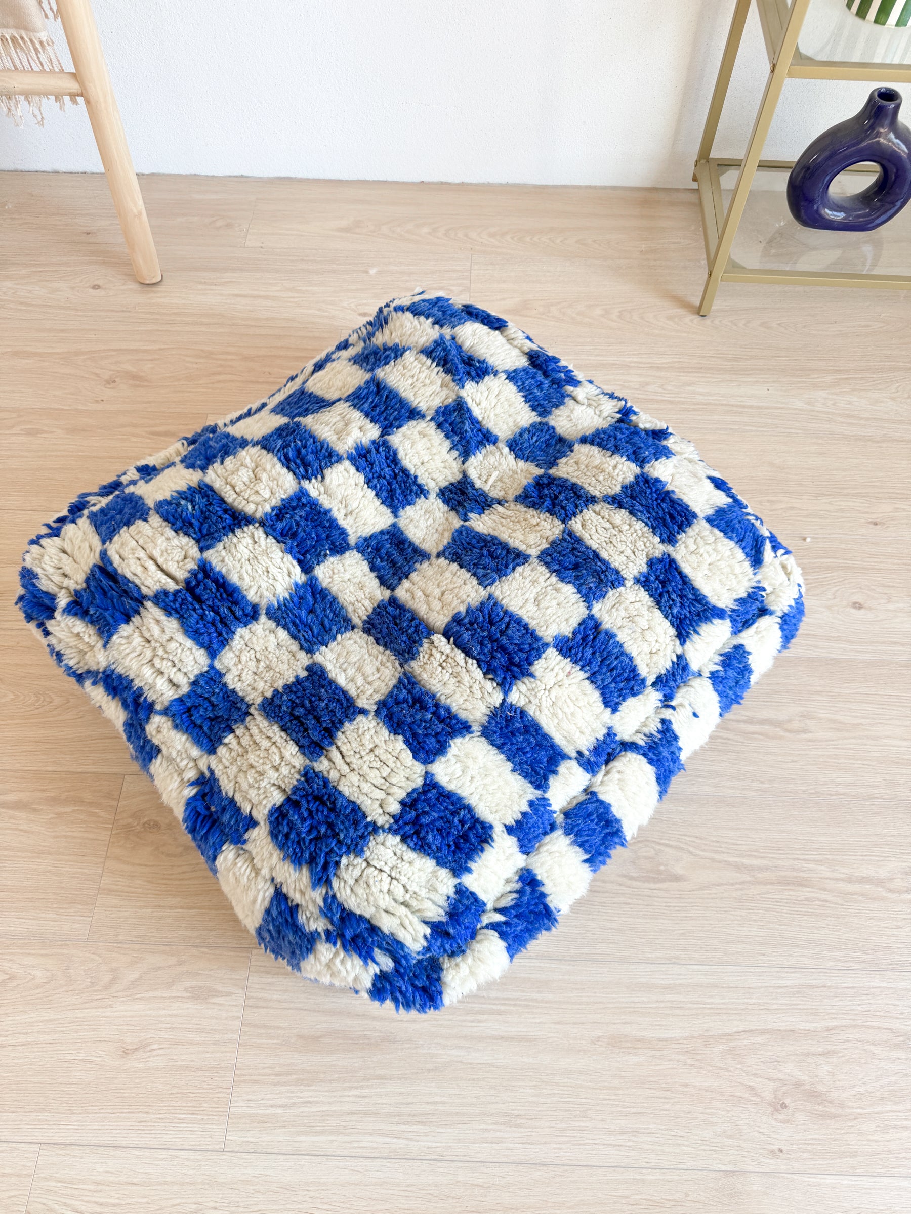 Pouf Marocain, pouf berbère coloré - 60 x 60 cm - n°119