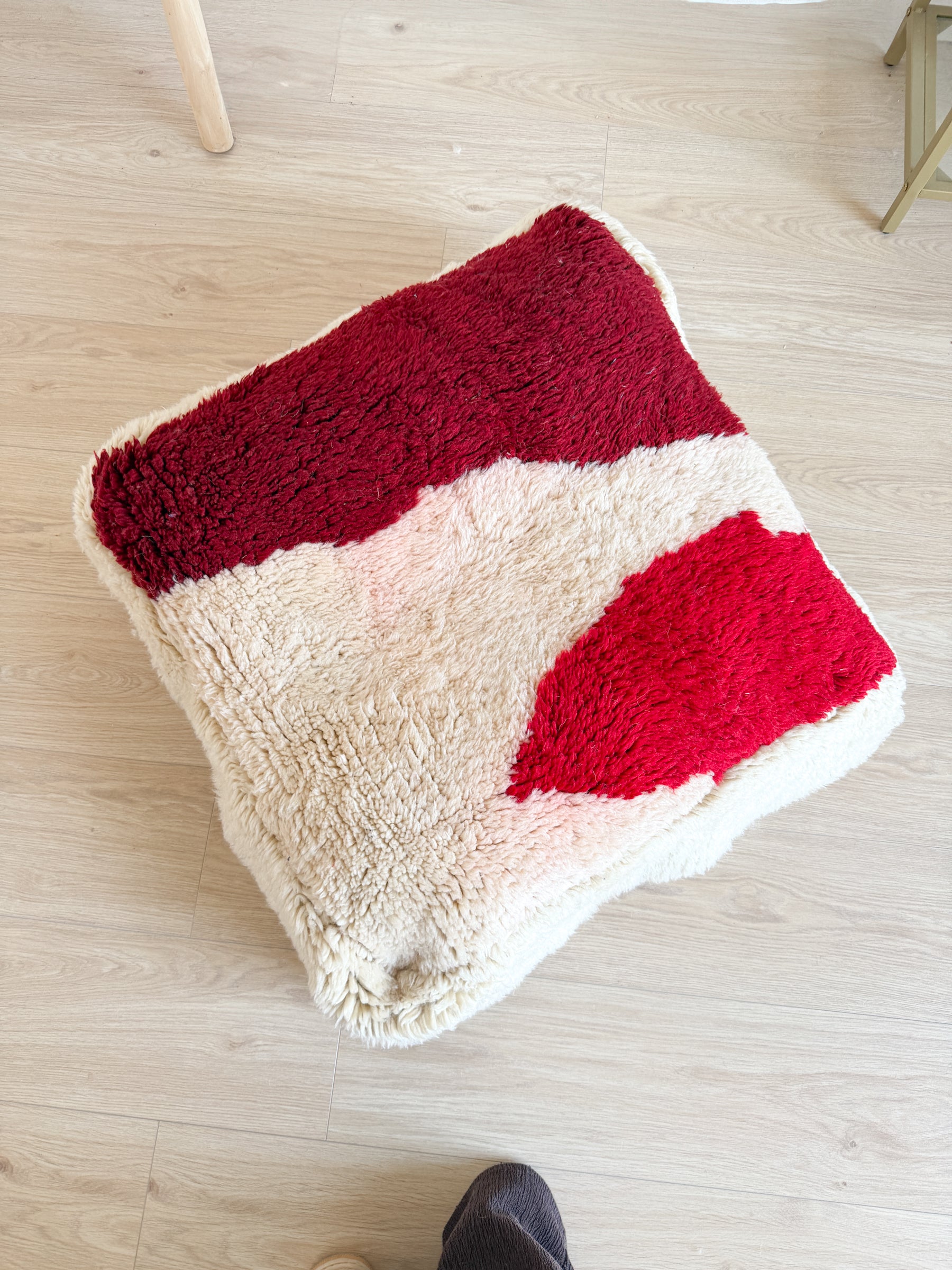 Pouf Marocain, pouf berbère coloré - 60 x 60 cm - n°116