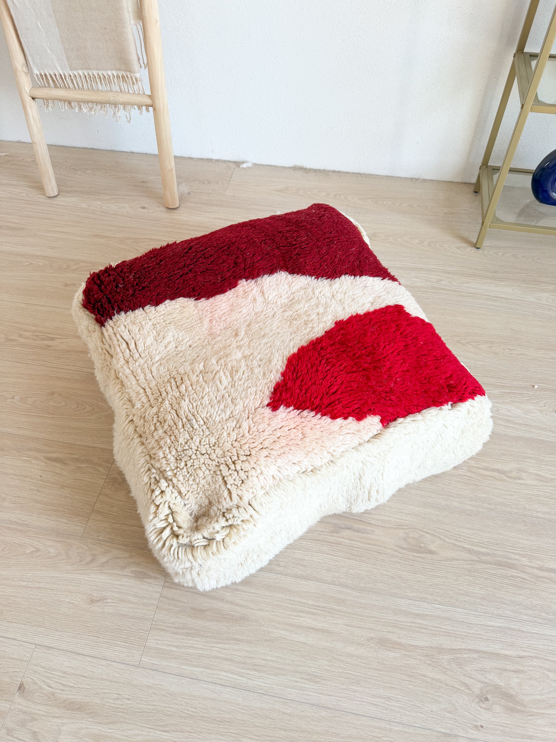Pouf Marocain, pouf berbère coloré - 60 x 60 cm - n°116
