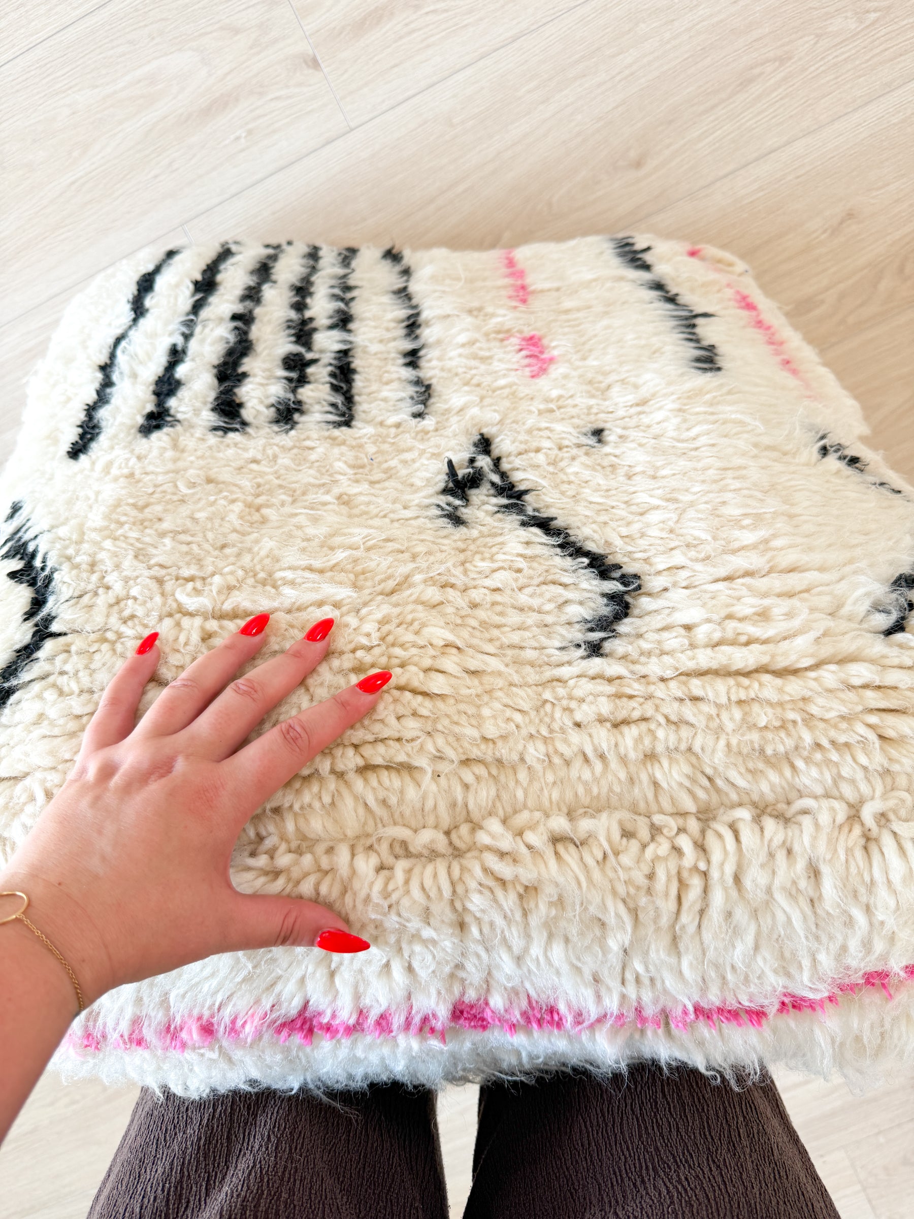 Pouf Marocain, pouf berbère coloré - 60 x 60 cm - n°123