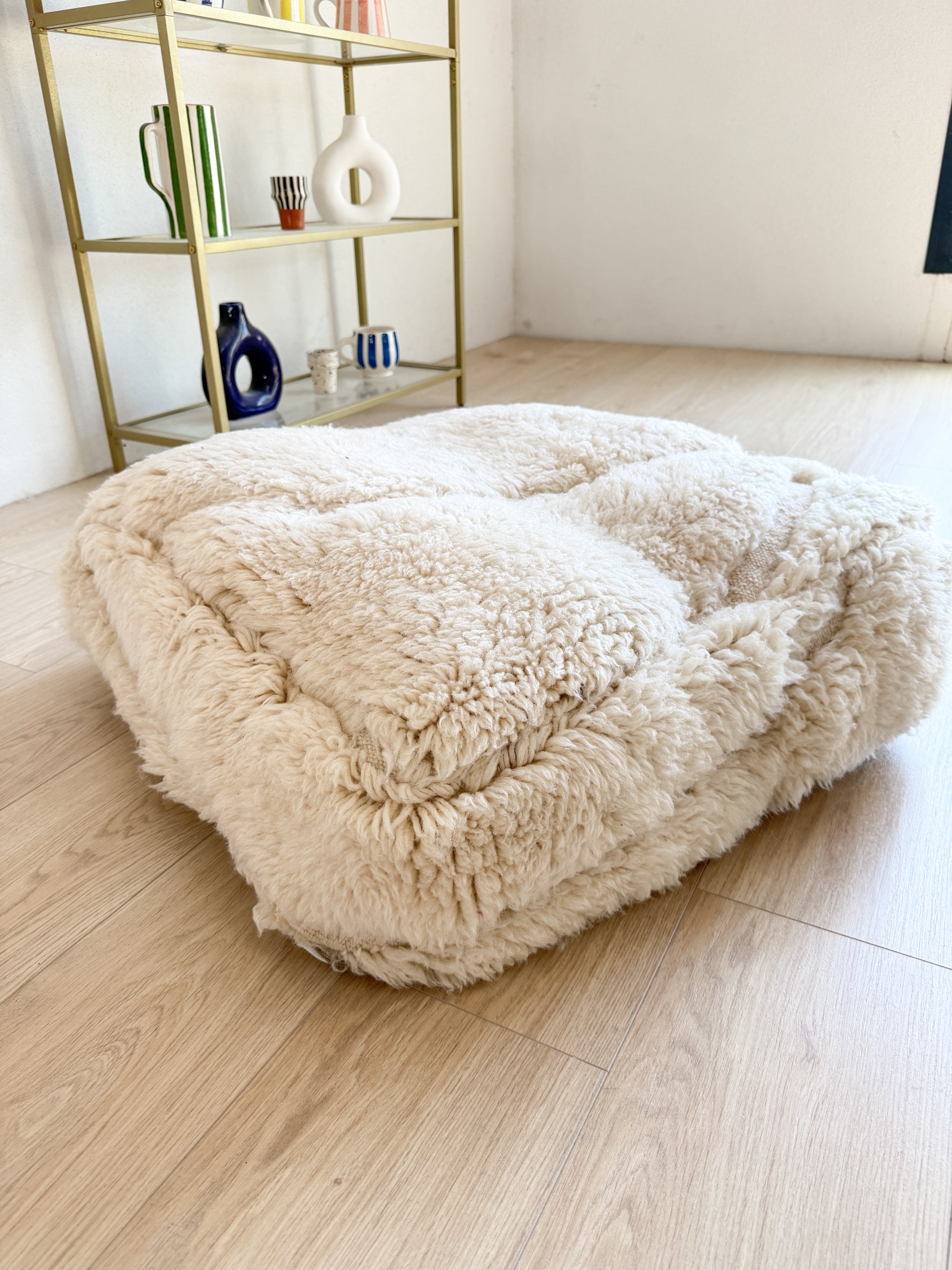 Pouf Marocain, pouf berbère coloré - 60 x 60 cm - n°130