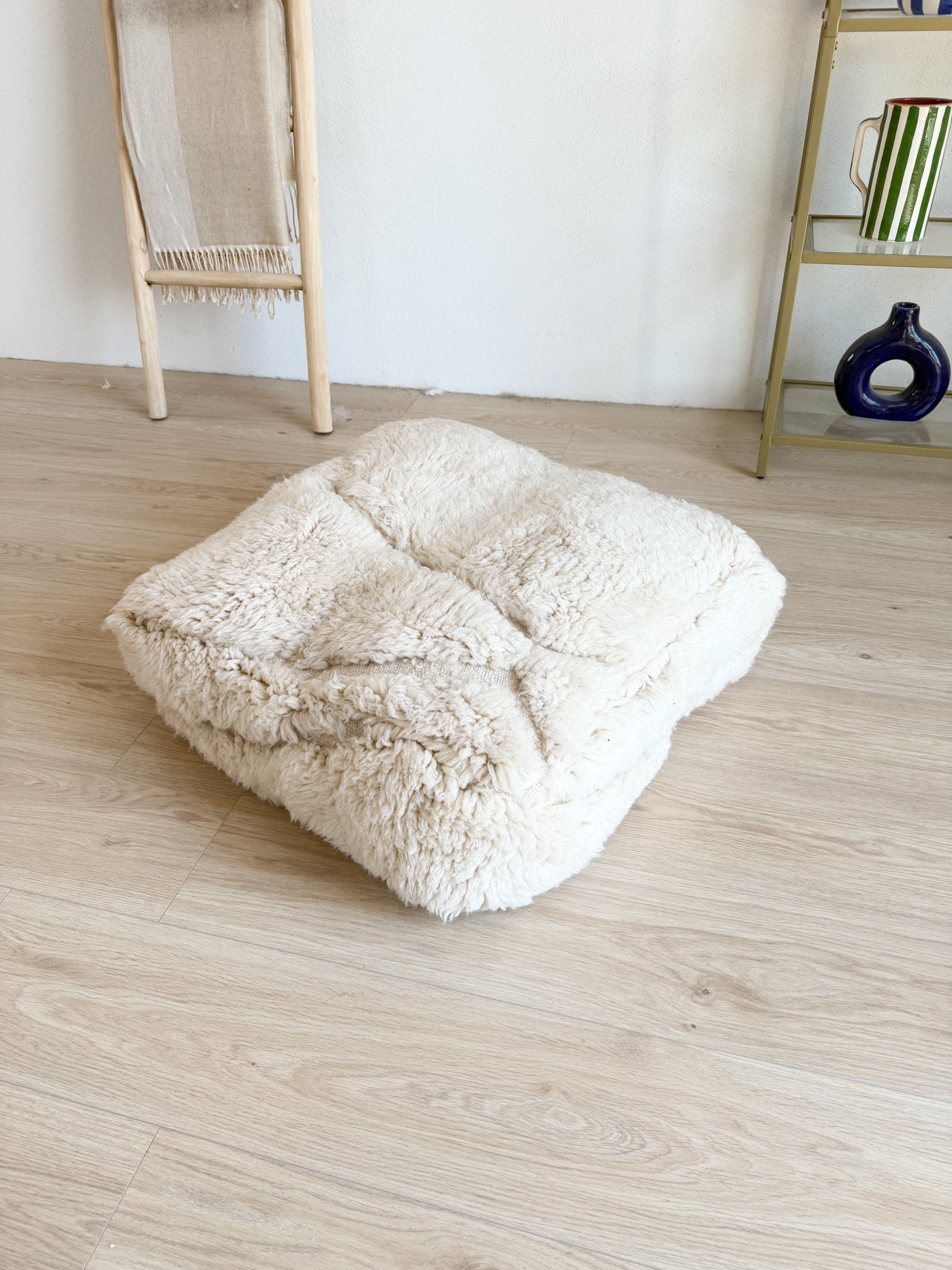 Pouf Marocain, pouf berbère coloré - 60 x 60 cm - n°130