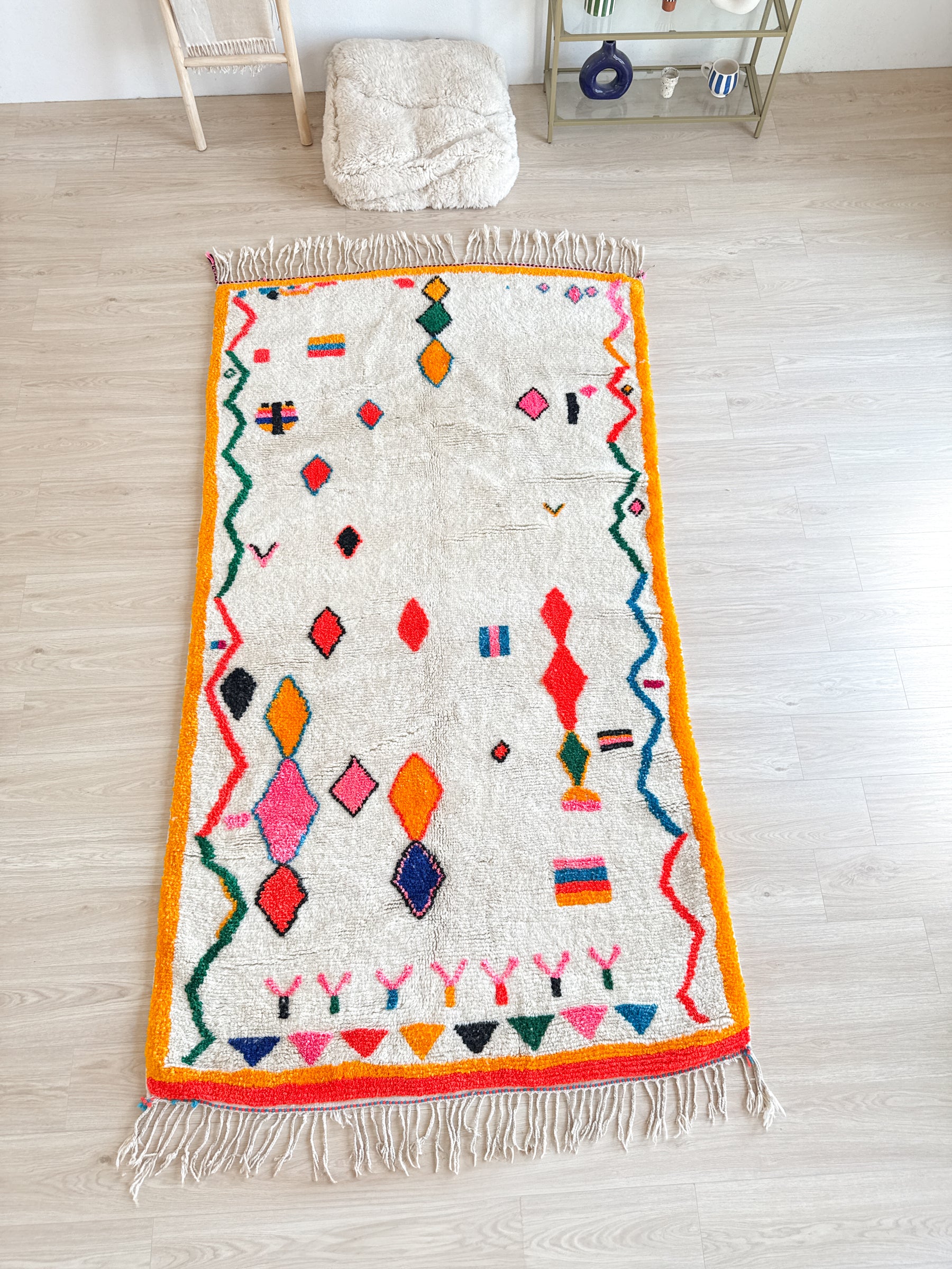 Tapis berbère coloré 151 x 295 cm - n°2646
