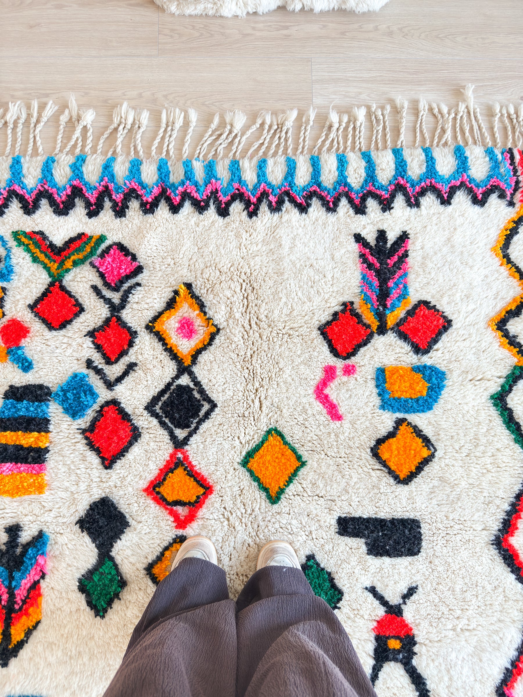 Tapis berbère coloré 151 x 221 cm - n°2648