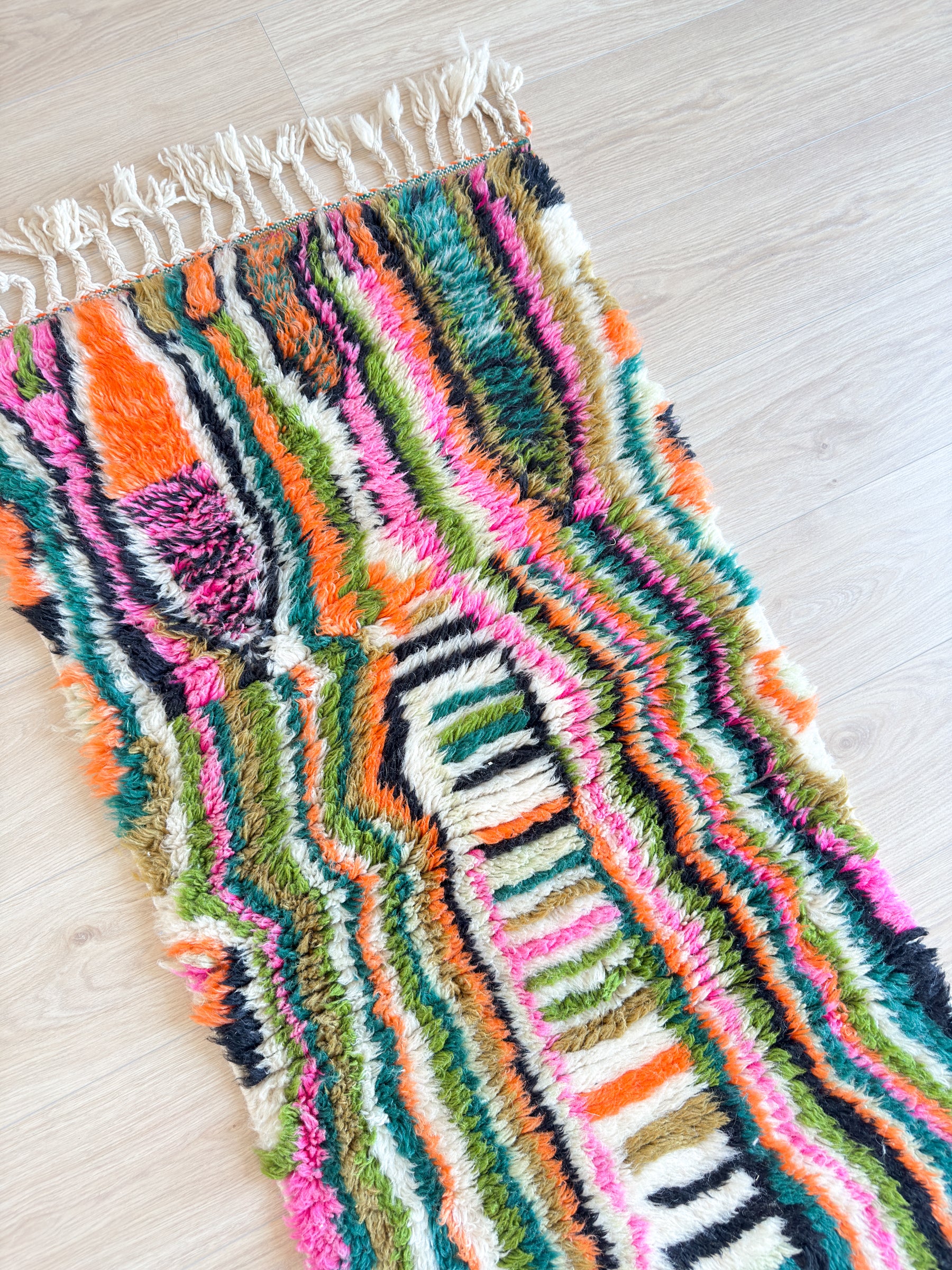 Tapis de couloir berbère coloré 70 x 255 cm - n°2632