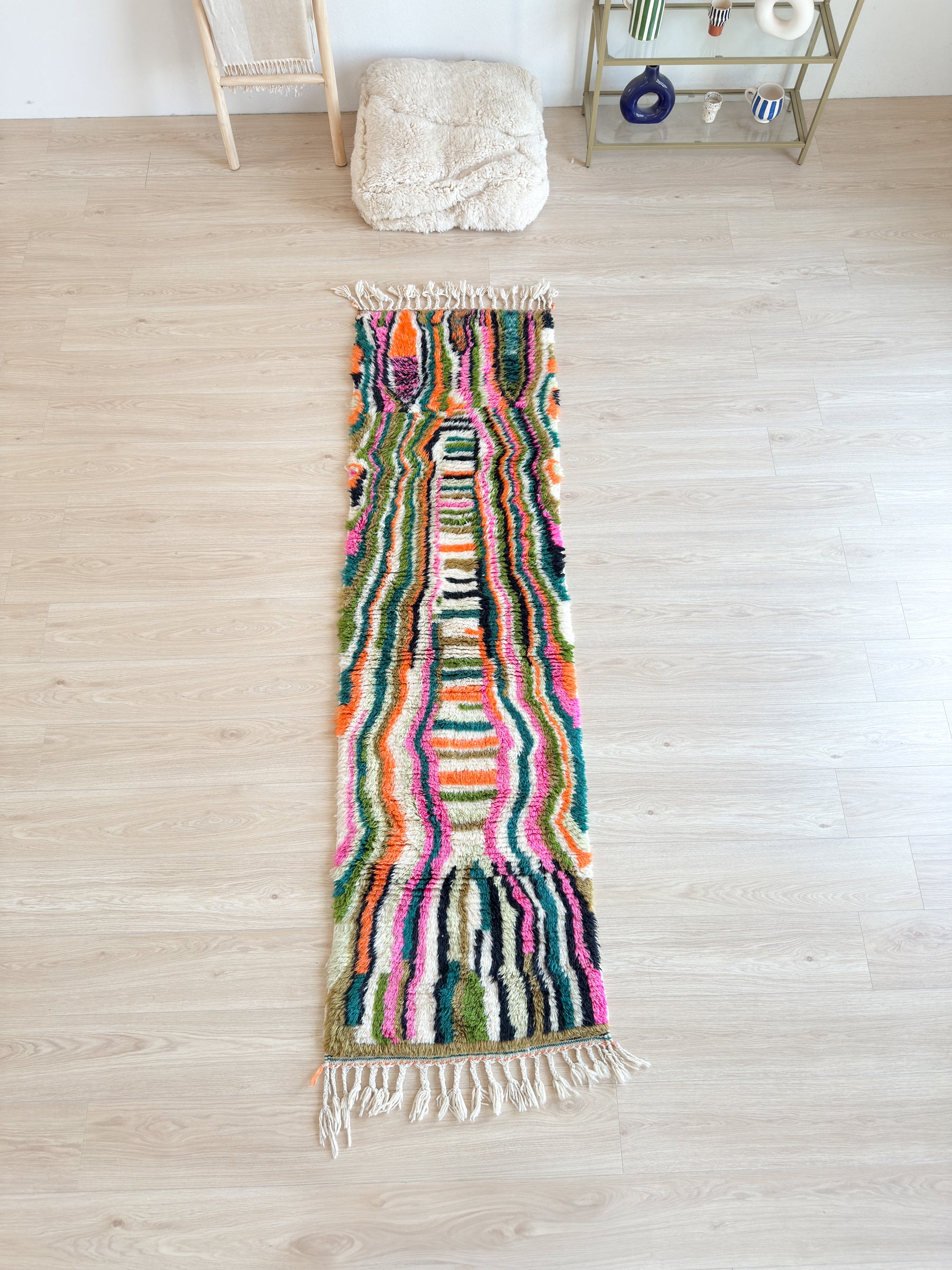 Tapis de couloir berbère coloré 70 x 255 cm - n°2632