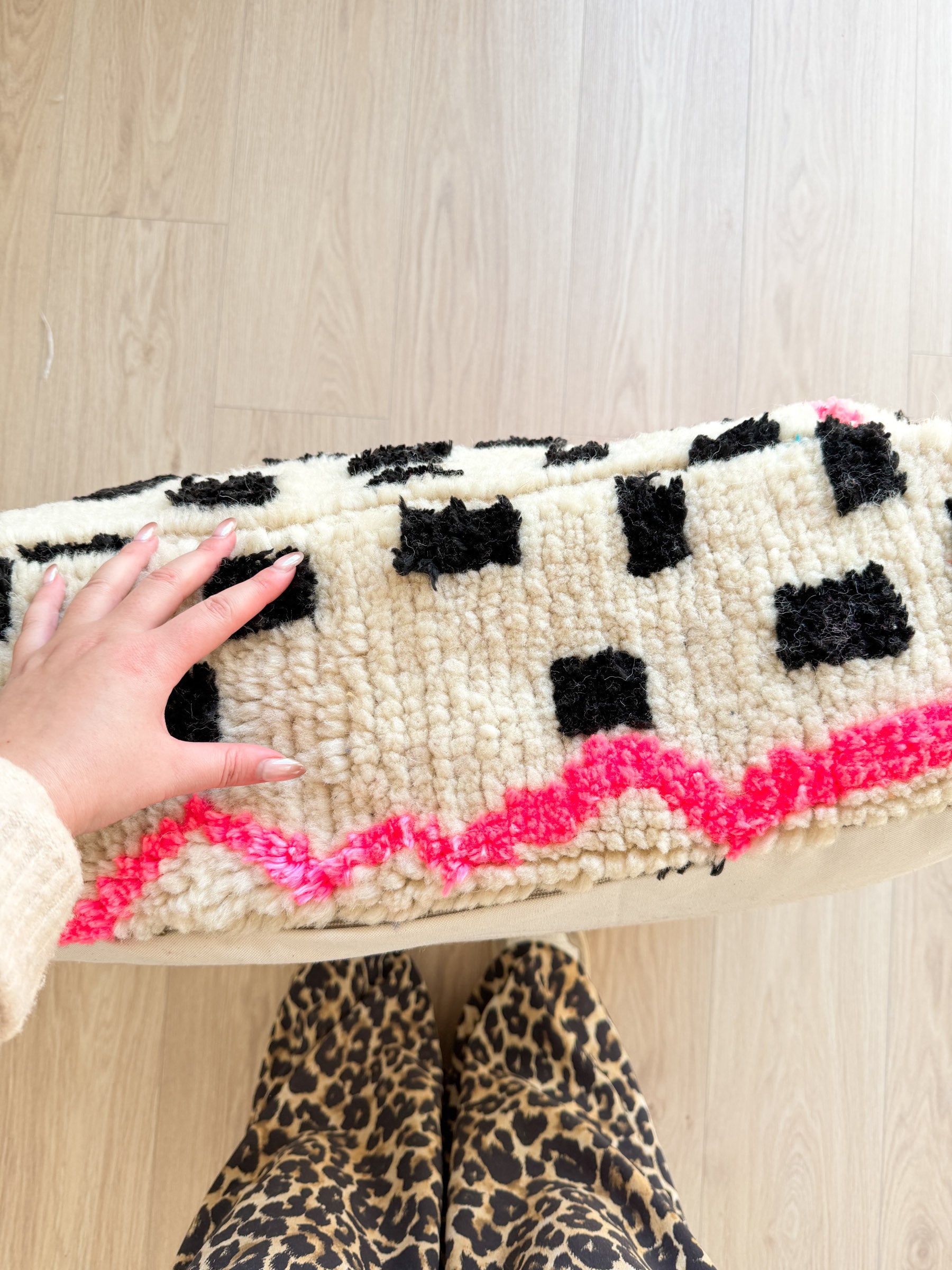 Pouf Marocain, pouf berbère coloré - 60 x 60 cm - n°86