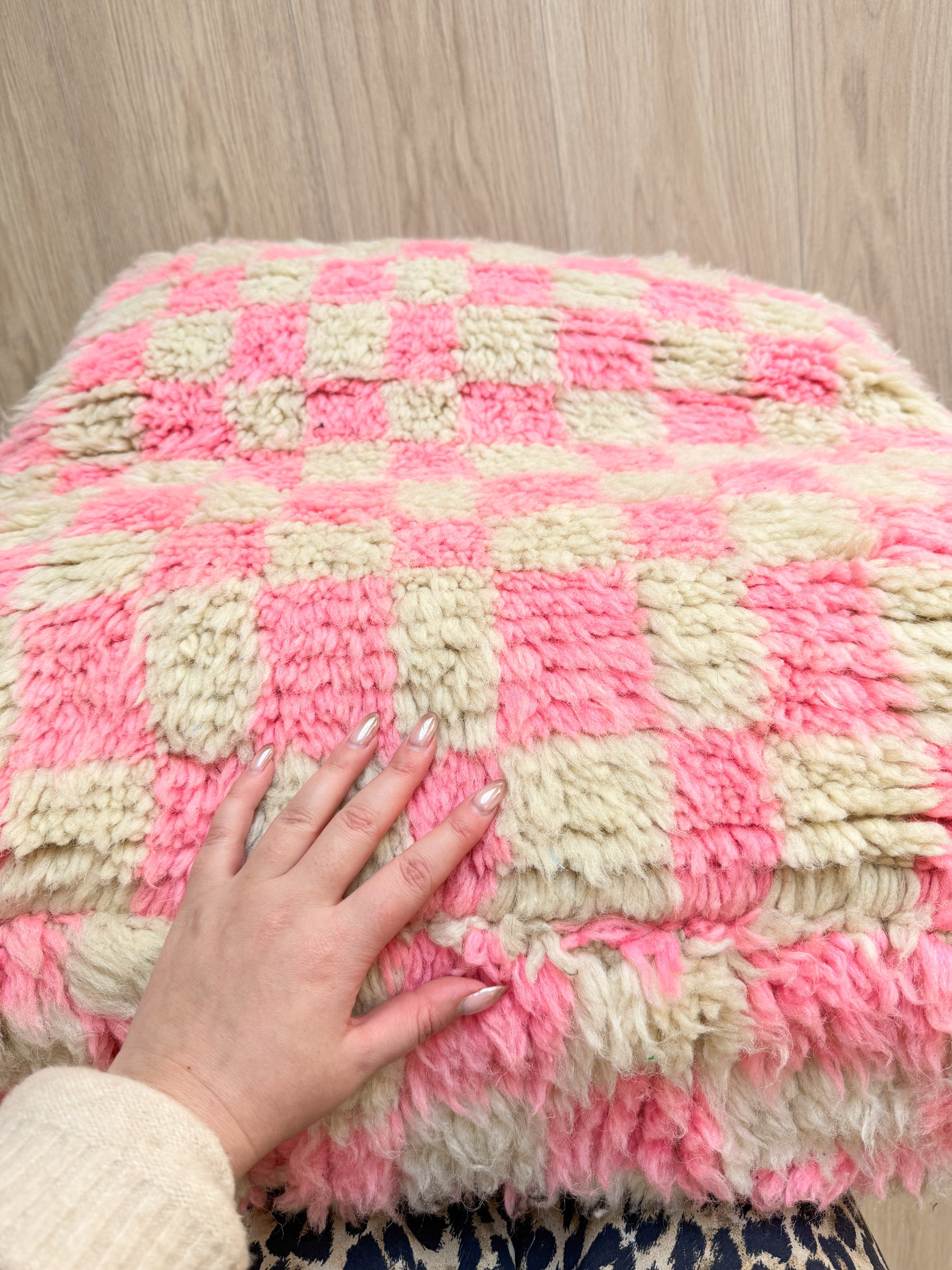 Pouf Marocain, pouf berbère coloré - 60 x 60 cm - n°85