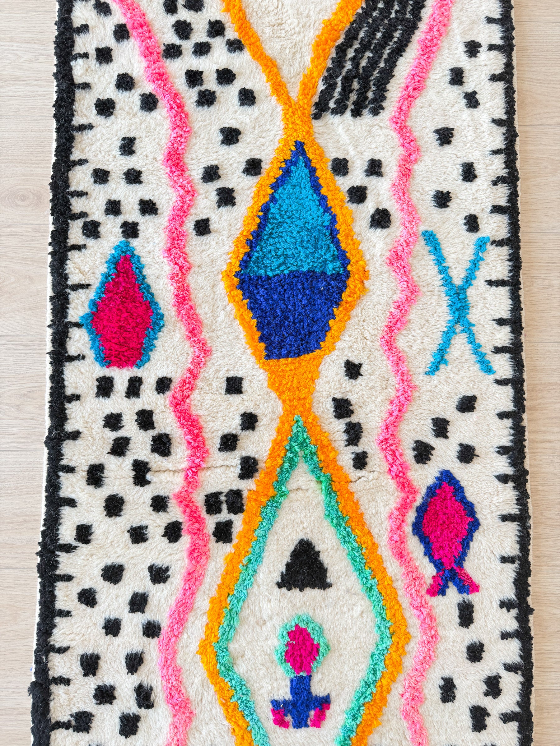 Colorful Berber Runner Rug 80 x 250 cm - No. 2323