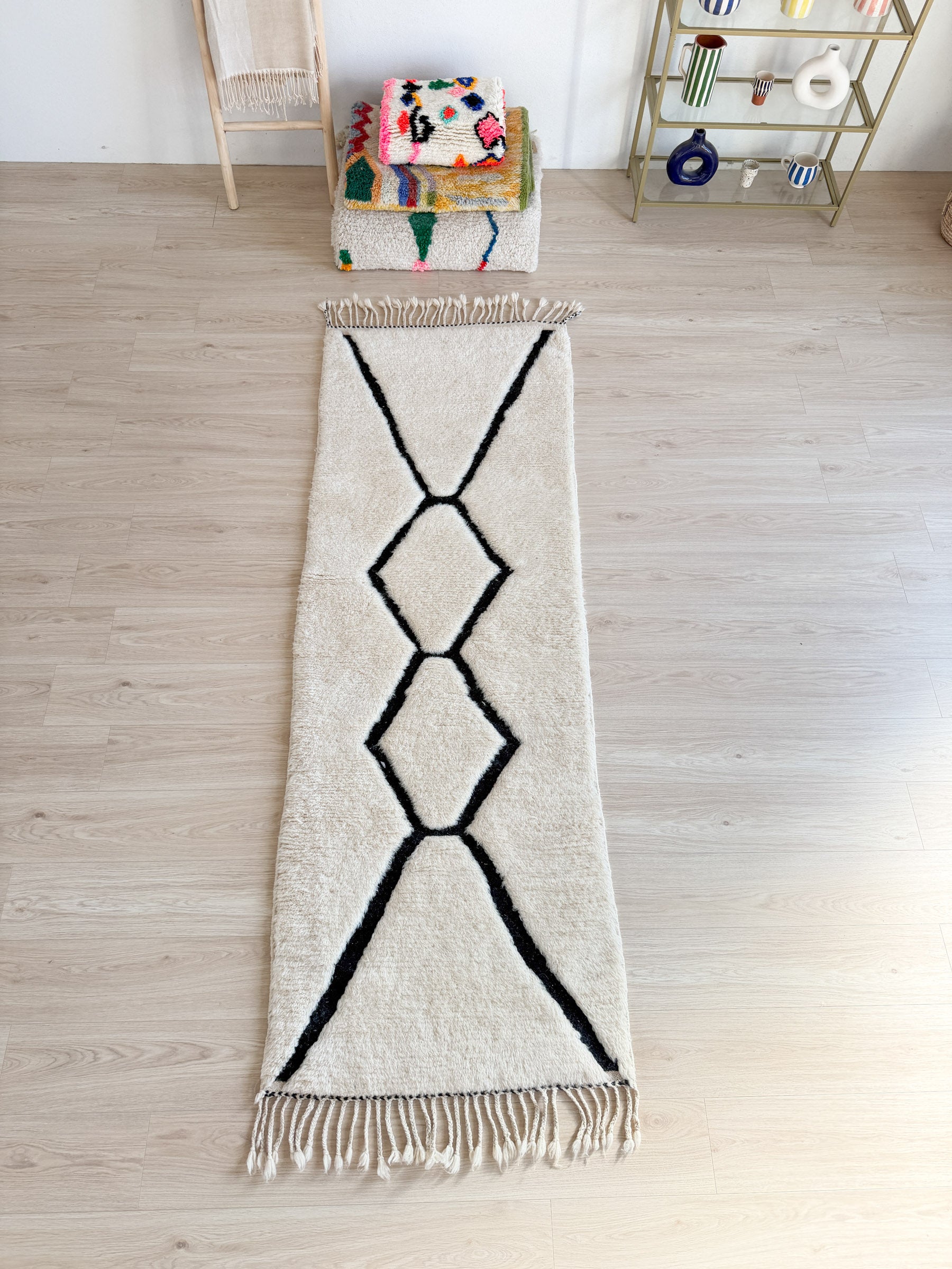 Beni Ouarain Runner Rug 88 x 275 cm - No. 2343