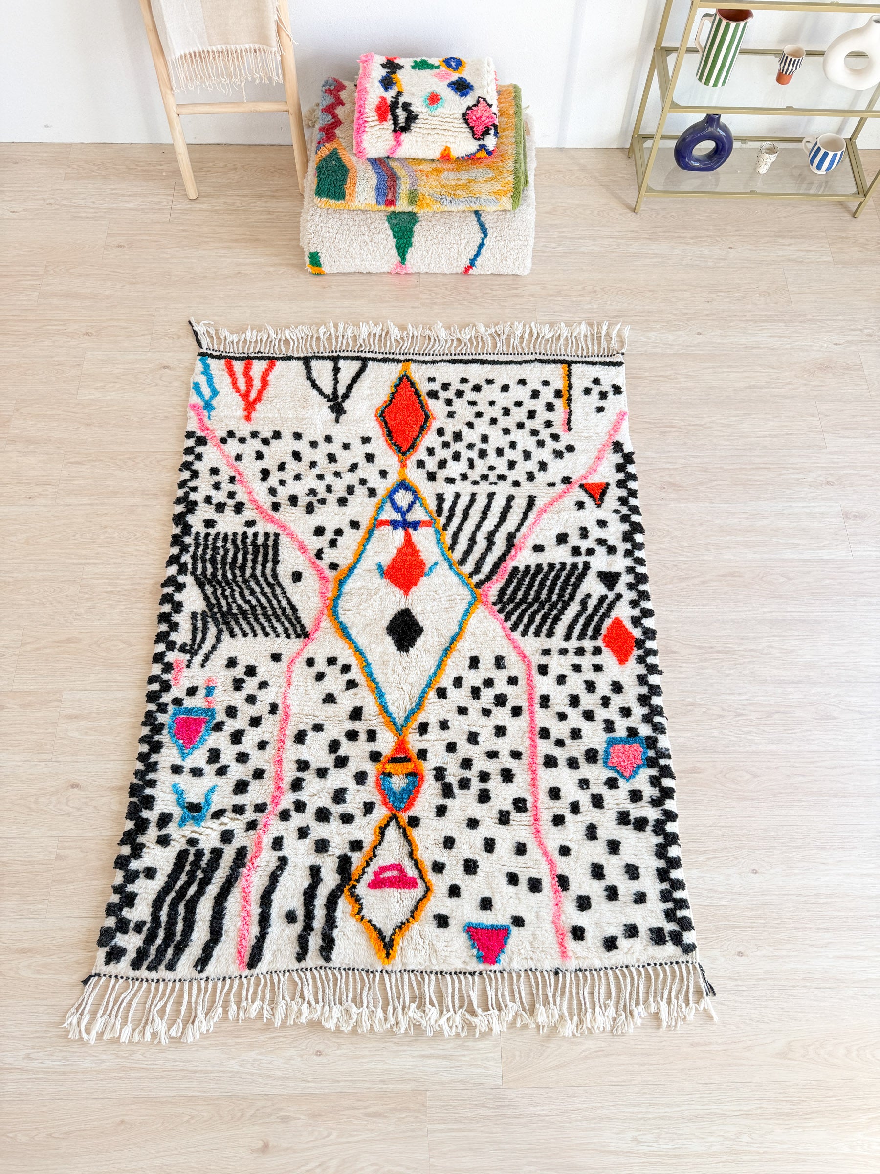 Tapis berbère coloré 142 x 207 cm - n°2404
