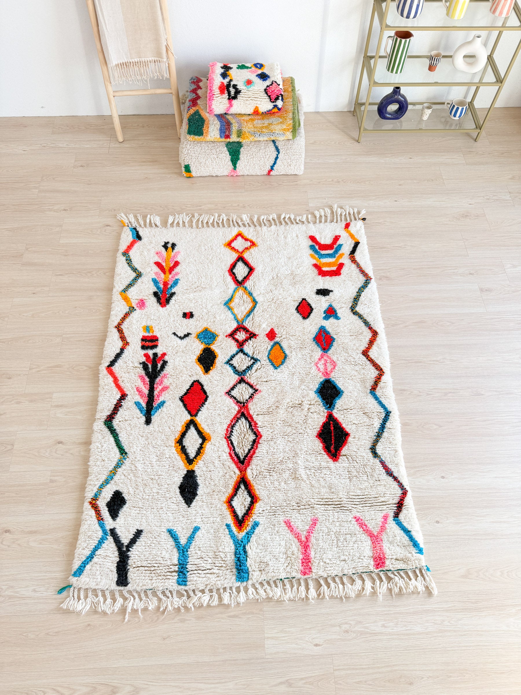 Tapis berbère coloré 146 x 207 cm - n°2377